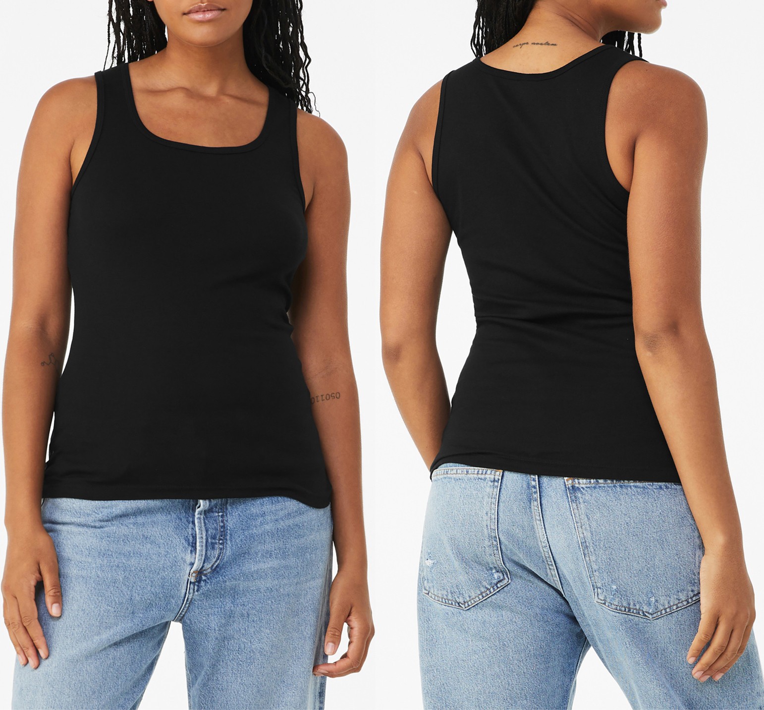 Womens Baby Rib Tank Top 100% Soft PRE-SHRUNK Cotton Ladies Sleeveless Top S-2XL