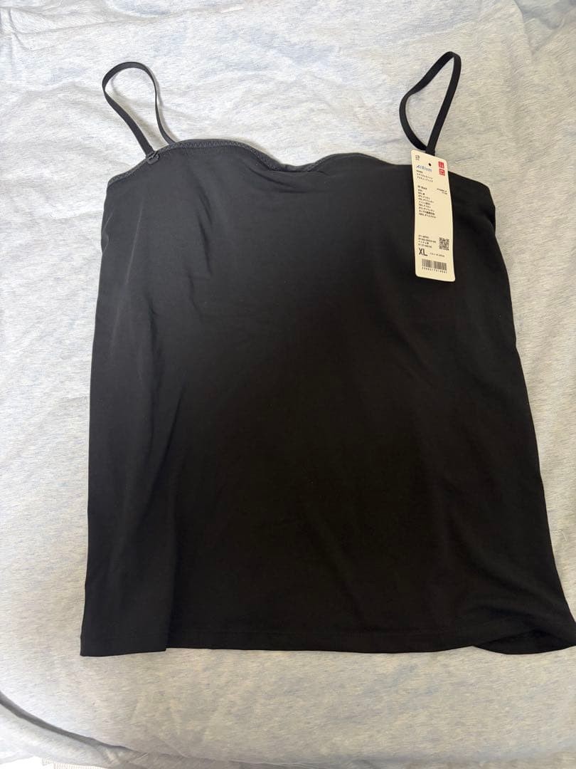 UNIQLO AIRism Cotton Bra Tube Top Black XL