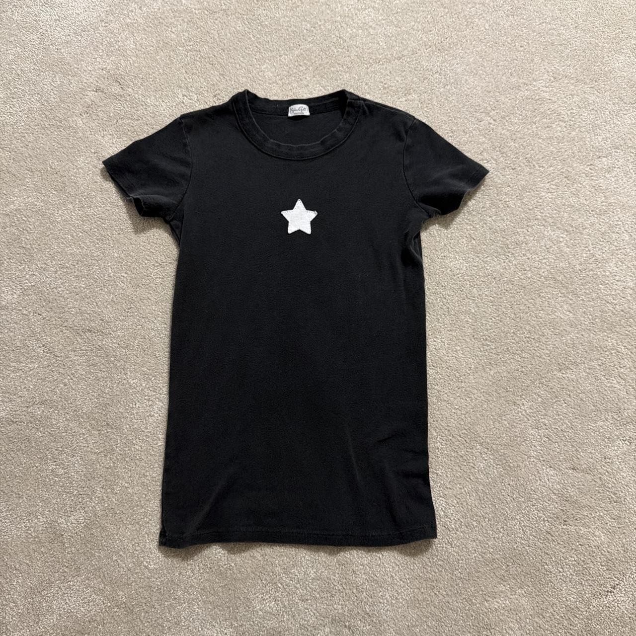 Unbranded Black Star Graphic Baby Tee Women Size Not Specified