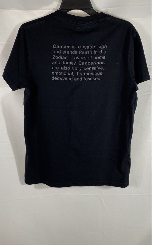 Vetements Women’s Black Cancer Zodiac Horoscope 2018 T-Shirt Cotton Sz XS