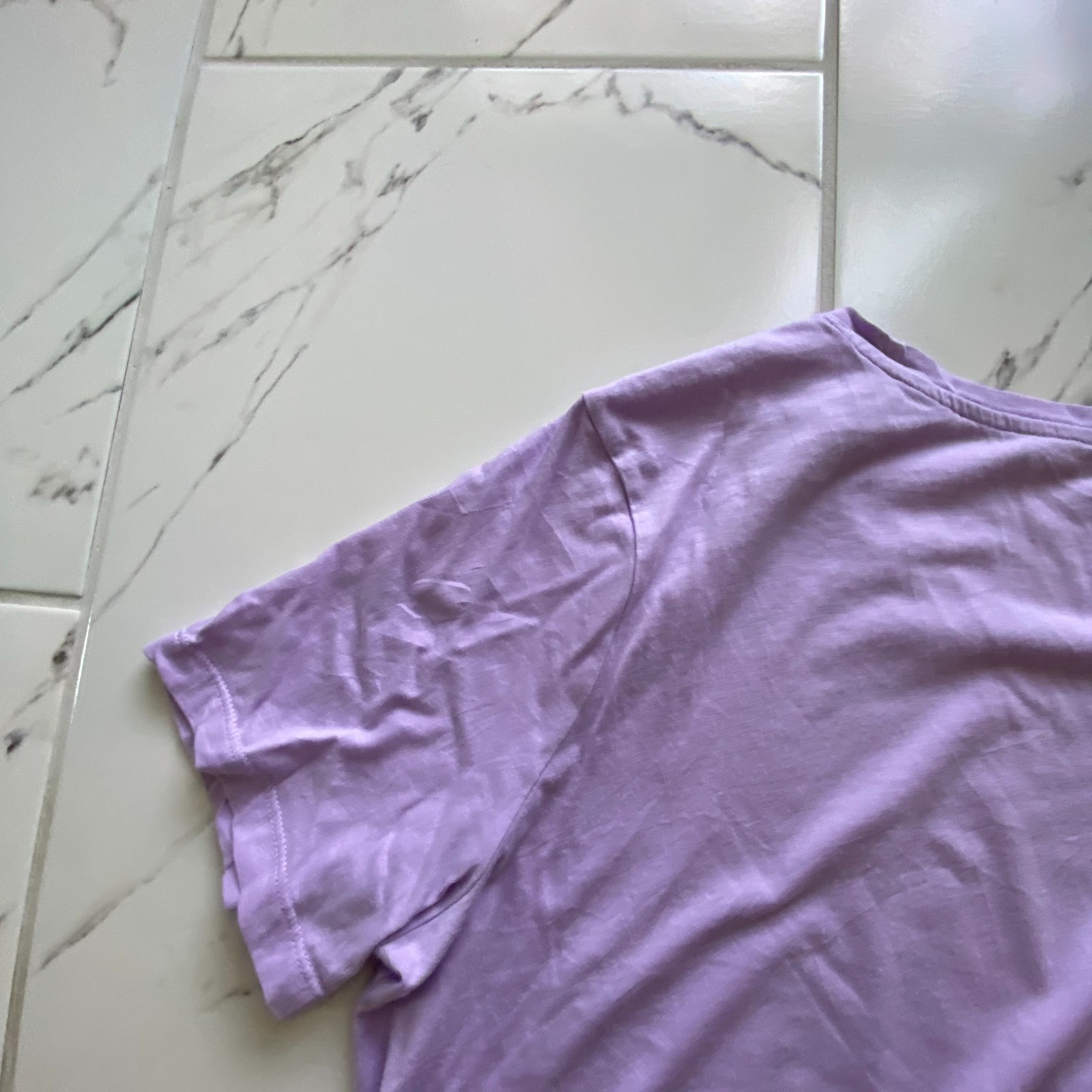 Members Mark Women XXL Purple Essential Crewneck Short Sleeve T Shirt