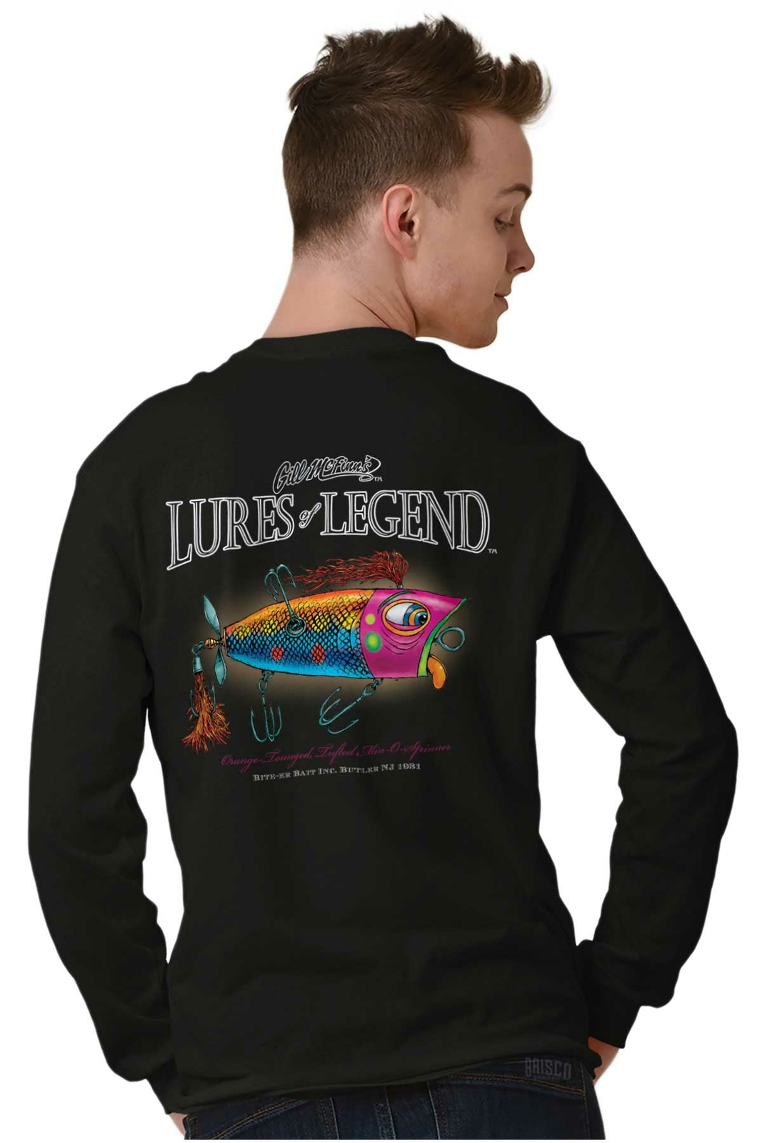 Gill McFinns Fisherman Outdoors Fishing Gift Long Sleeve Tshirt for Men or Women