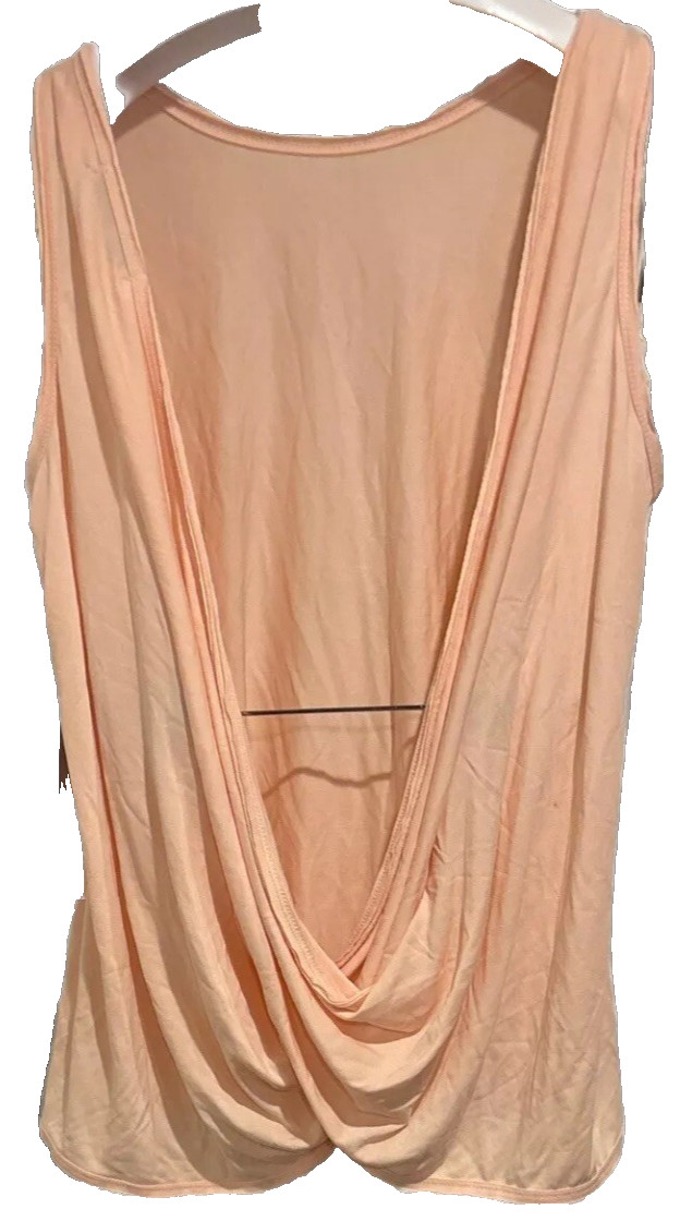 Tresics Sleeveless Draped Front Blouse Top Light Pink Size M Spring Summer NWT