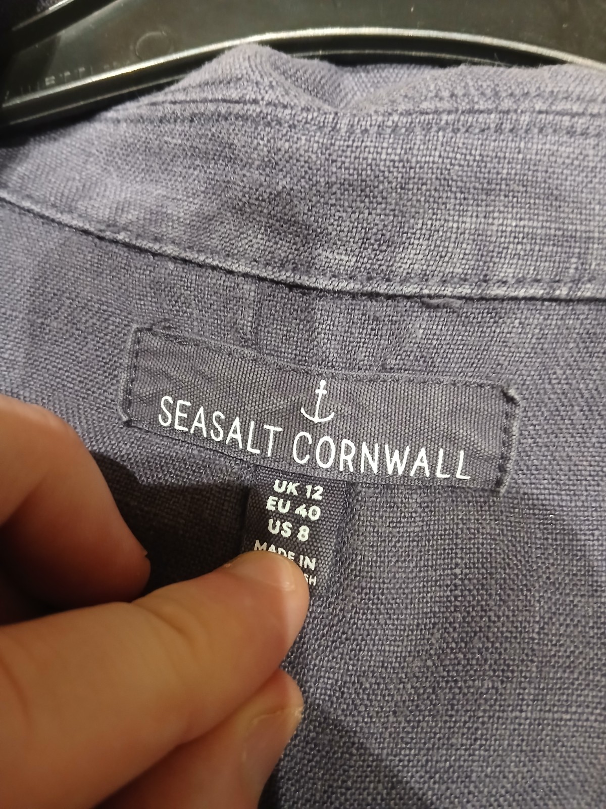 Seasalt Cornwall Artists Journey Shirt, Tunic, 100% Linen, Womens, Size 12