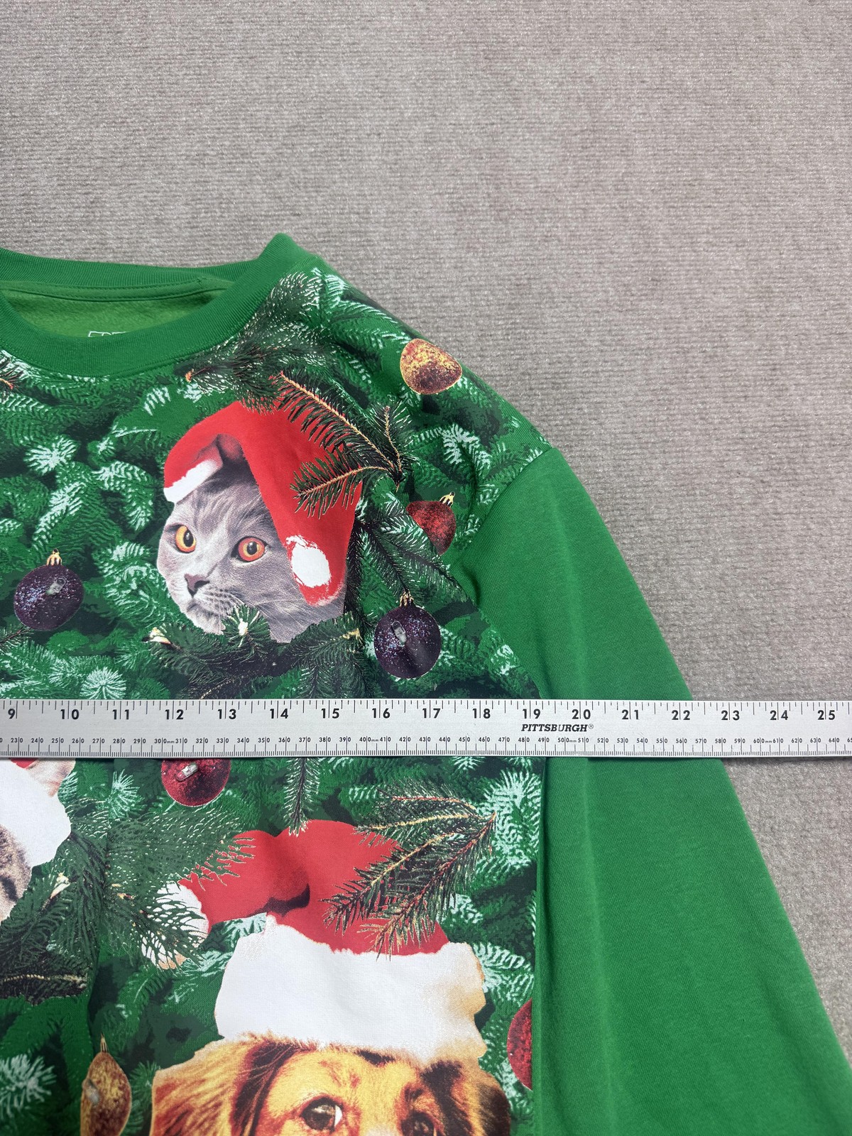 Freeze Sweatshirt Unisex Small Green Light Up Christmas Cat Dog Santa Ugly Pet