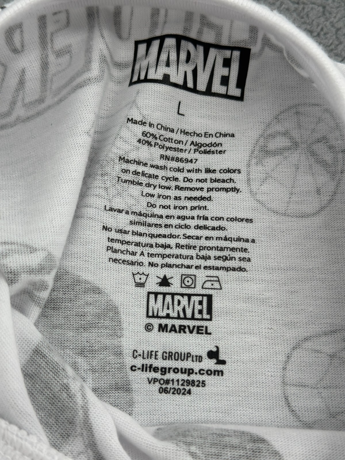 The Amazing Spider-Man Crop Top T-Shirt Womens Large White Marvel AOP Retro Y2K