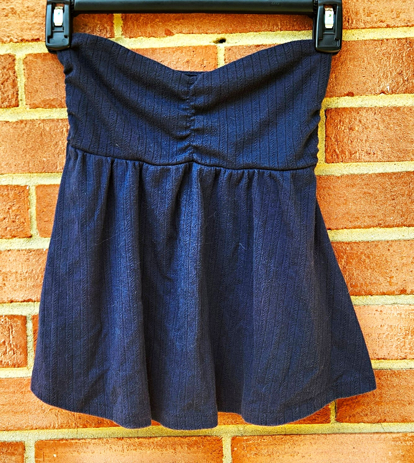 Hollister Women’s Blue Strapless Babydoll Knit Tube Top Size S