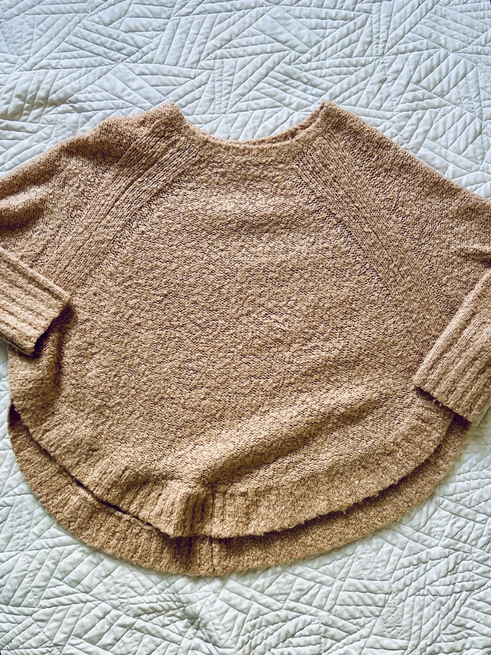 LOFT Lou&Grey Easy Boucle Poncho-style Sweater