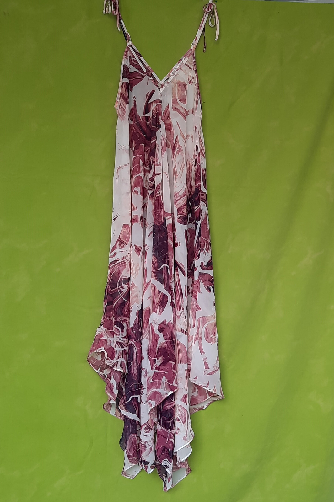 Linea Donatella Dress long women Size S marble Swirl Chiffon back to school NEW