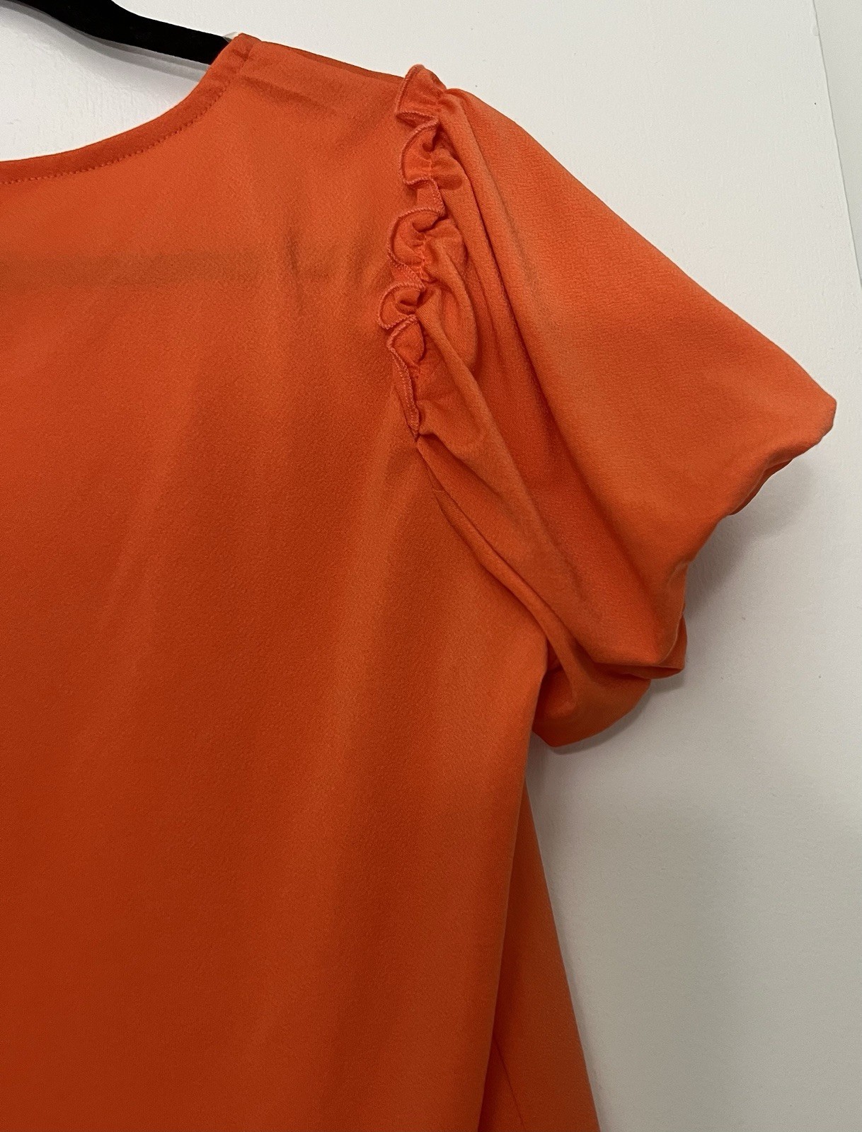 Womens Summer Blouse Puff Short Sleeve Ruffle Top Casual Work Shirt Very Cute