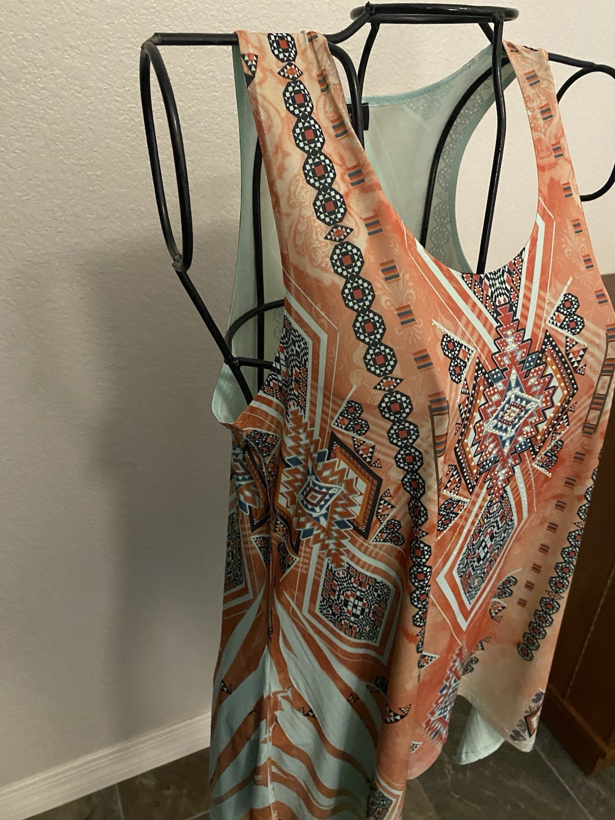 Jostar Women’s Embellished Tunic Tank Southwest Print 2XL