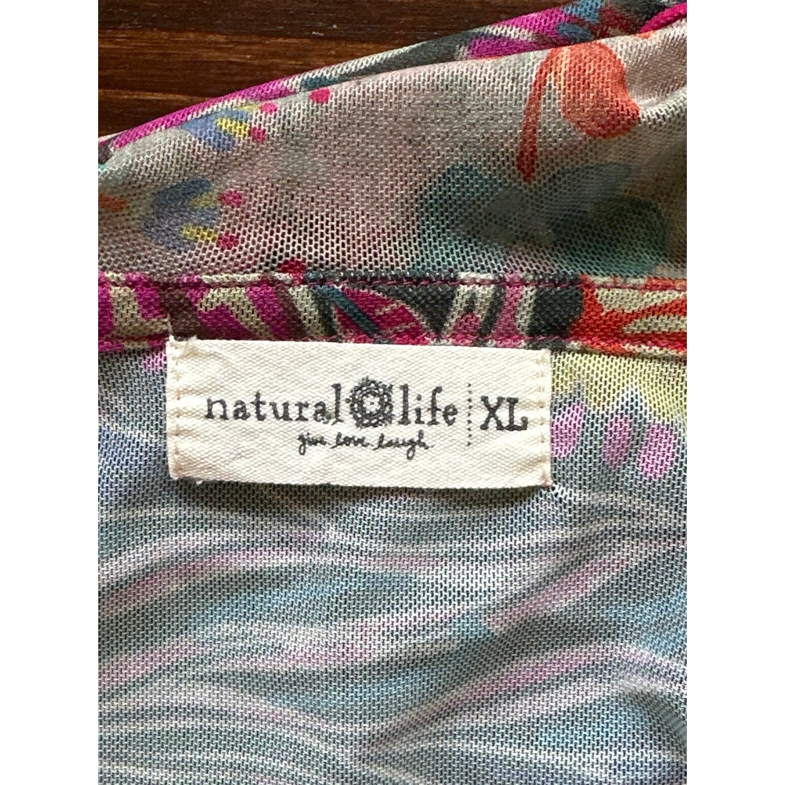 Natural Life Cover Up Babydoll Mesh Top XL Floral Boho Hippie Festival Beach