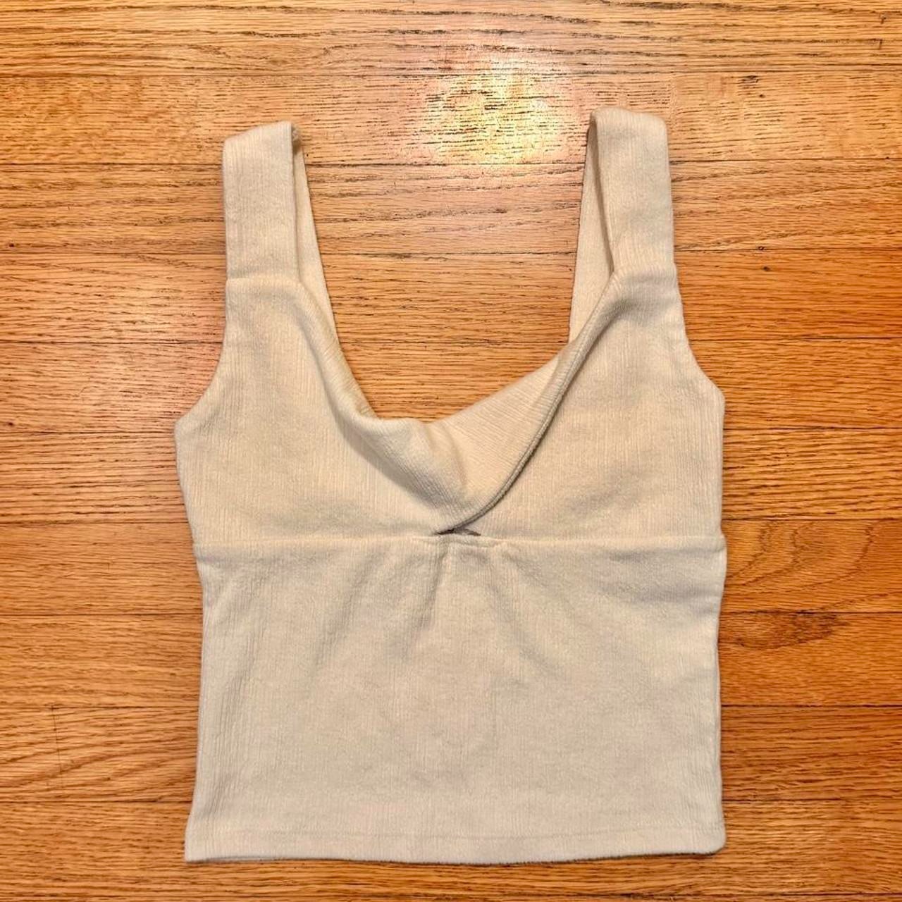 [O’NEILL] Cream Keyhole Twist Tank Top