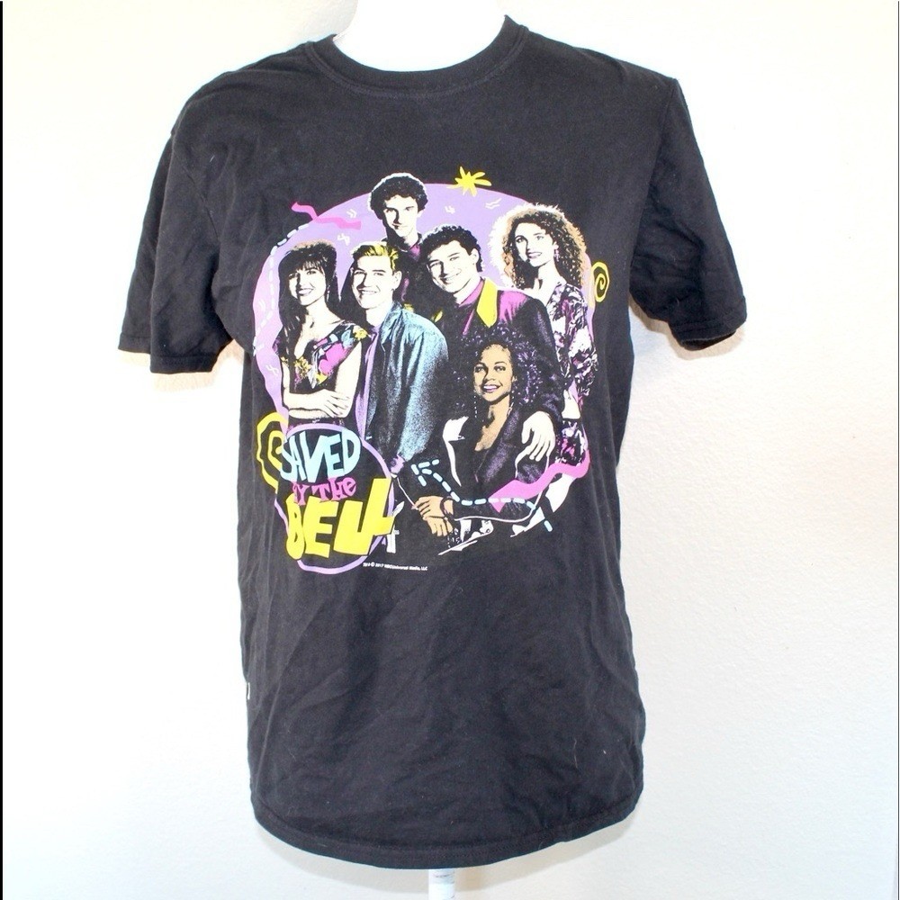 Usa American Classics 80s Saved By The Bell Black Colored Short Sleeve – Medium