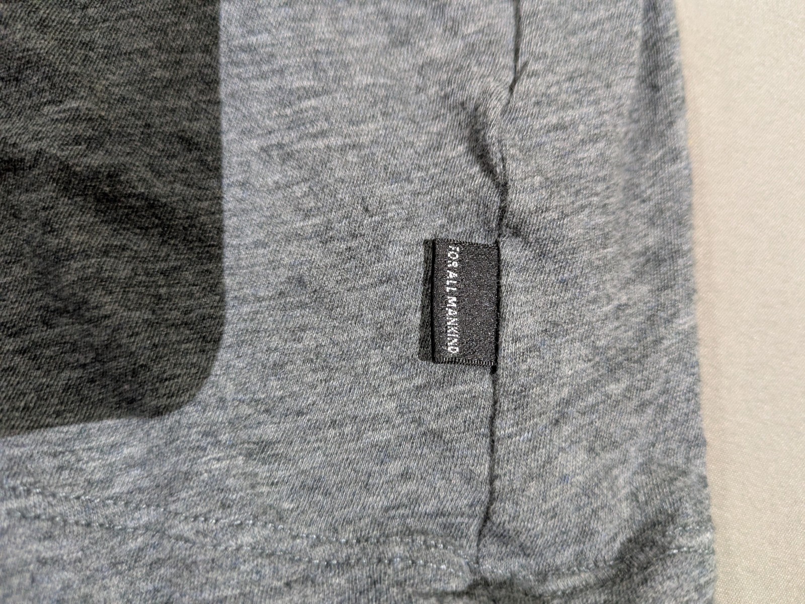 7 For All Mankind Top Womens Medium Heathered Gray Pima Cotton Crewneck Soft