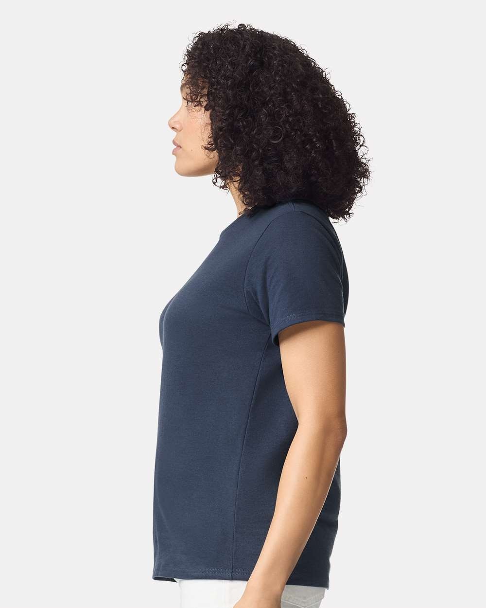 Gildan Womens Plain T Shirt Solid Cotton Short Sleeve Blank Tee Top Shirts G500L