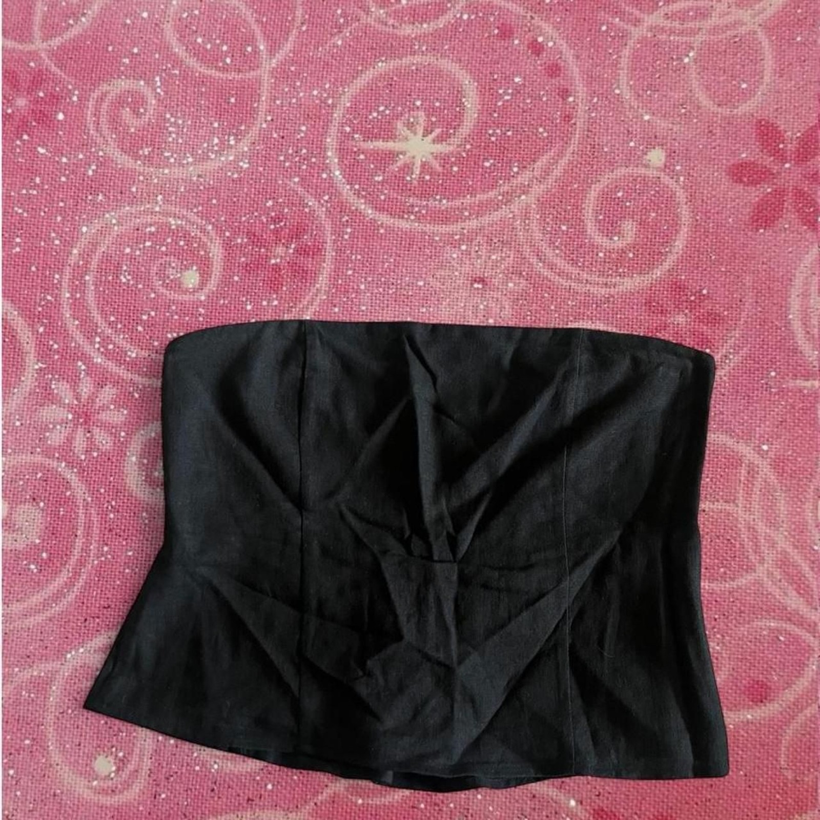 Forever 21 Black Linen Tube Top