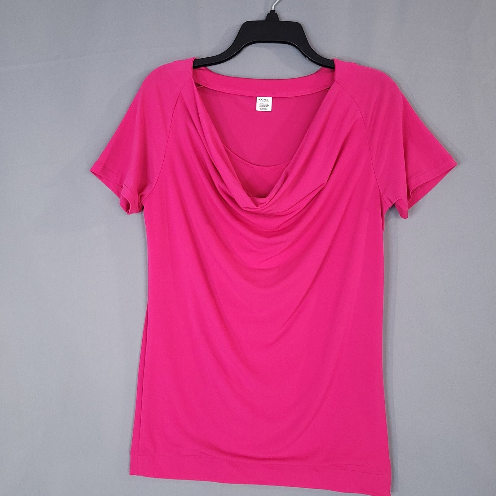 Jockey Women’s Pullover Blouse Short Sleeve Regular Fit Pink Size S