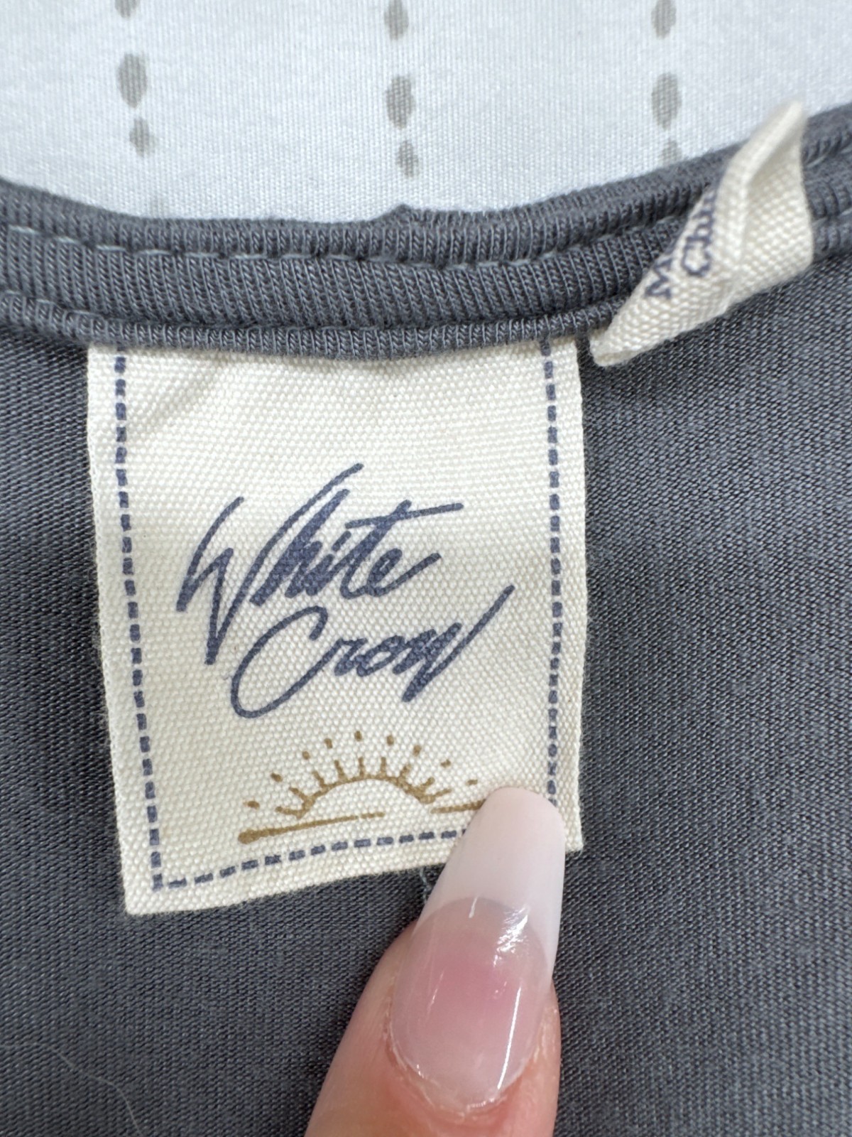 White Crow Womens Top Sz S Gray Harrison Jersey Knit High-Low Hem Raw Edge Boho