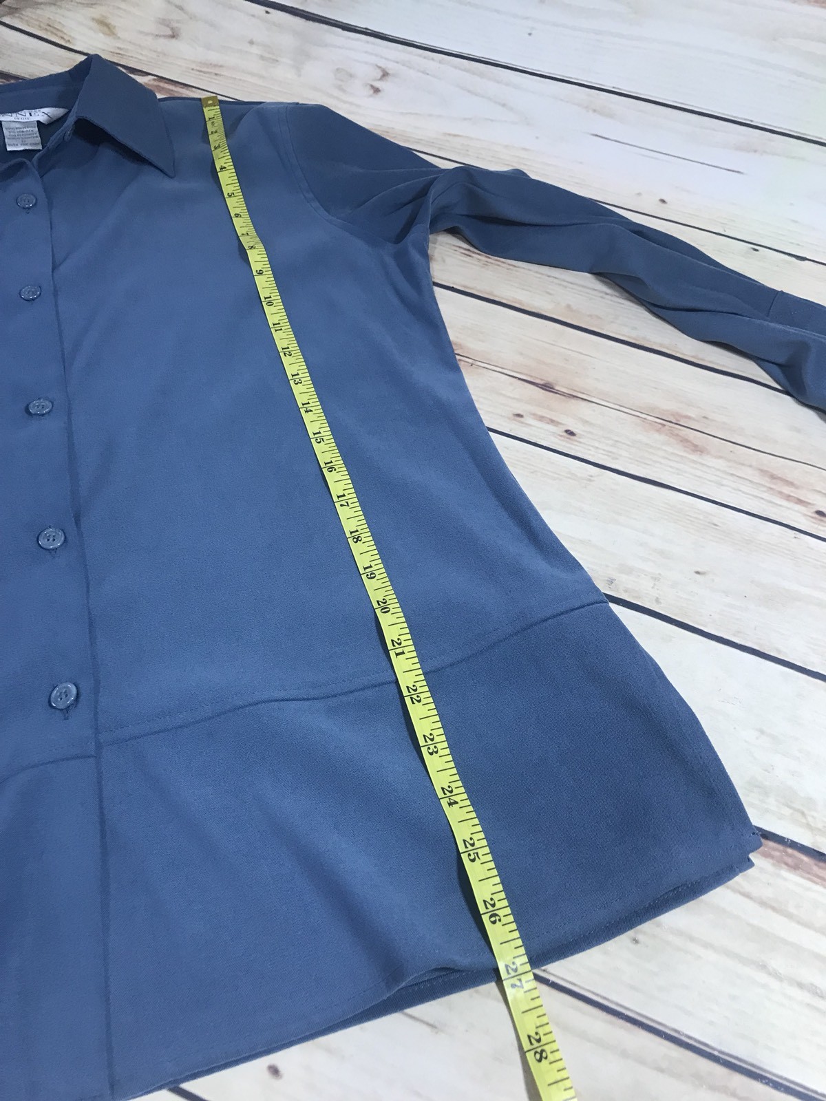 Casual Corner Annex Womens Size Small Shirt Top Blue Long Sleeve Button-up Soft