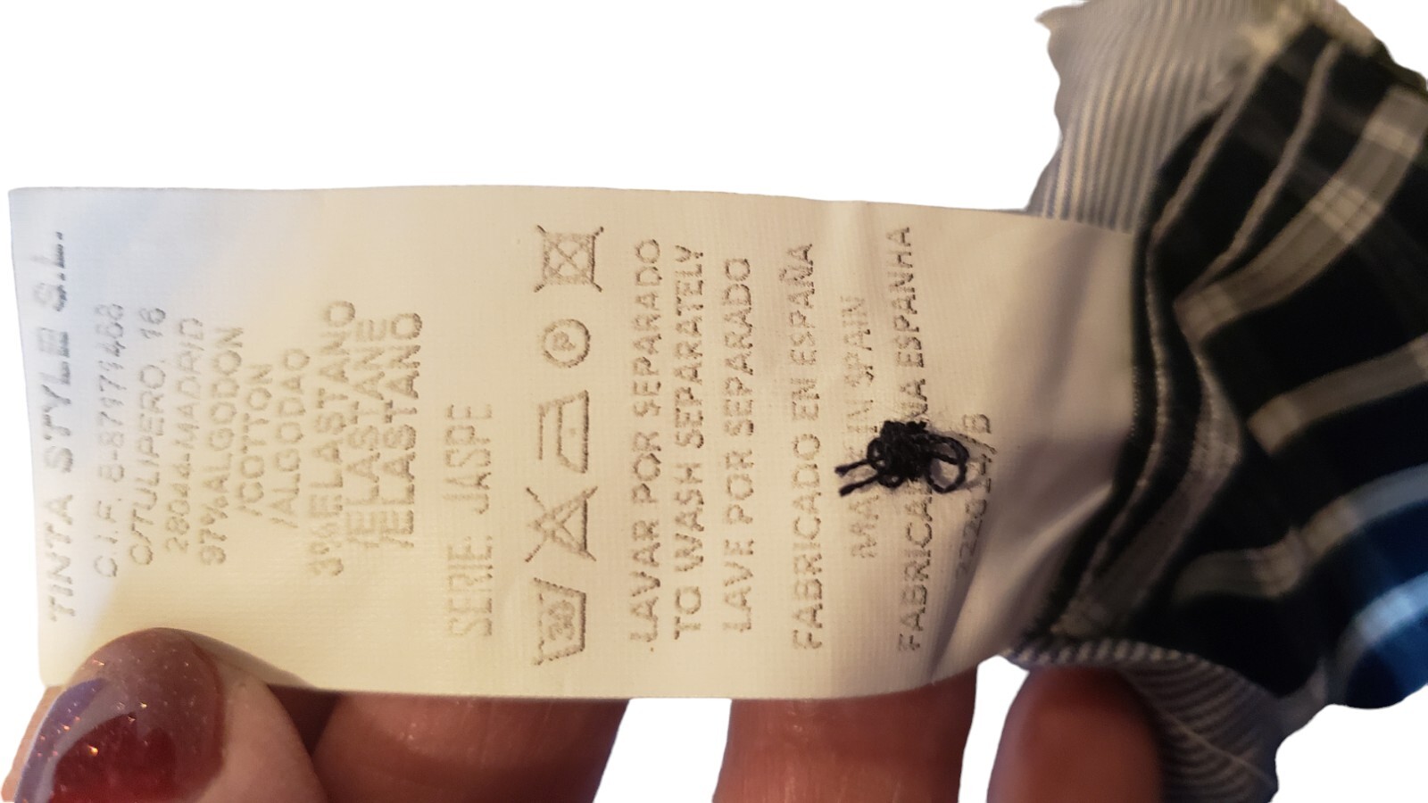 BARILOCHE Button Front Shirt Women’s Jasper Two Tone striped-checkered Size M