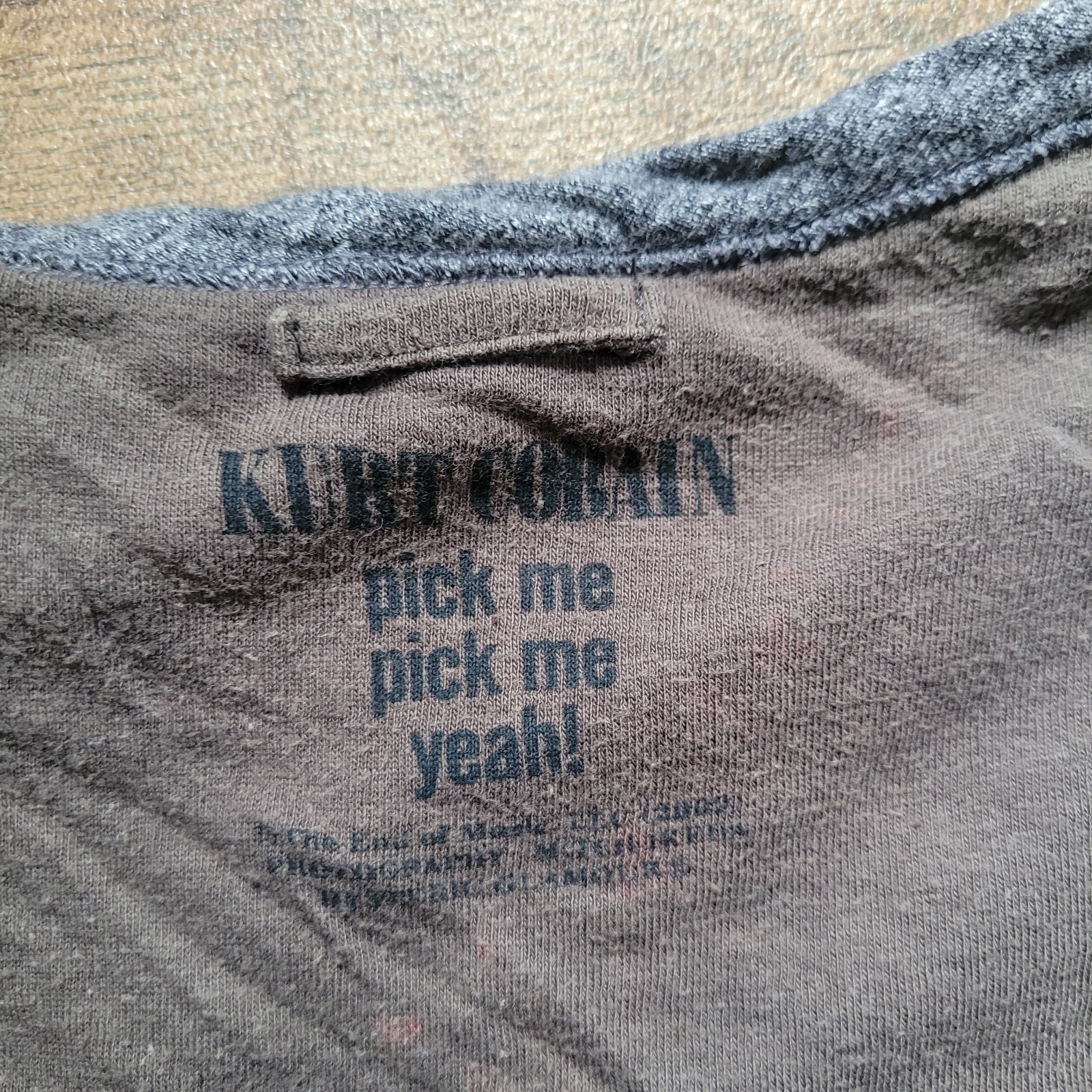 Vintage Y2K 2009 Hysteric Glamour Reversible Curt Kobain Henley Tee Sz S