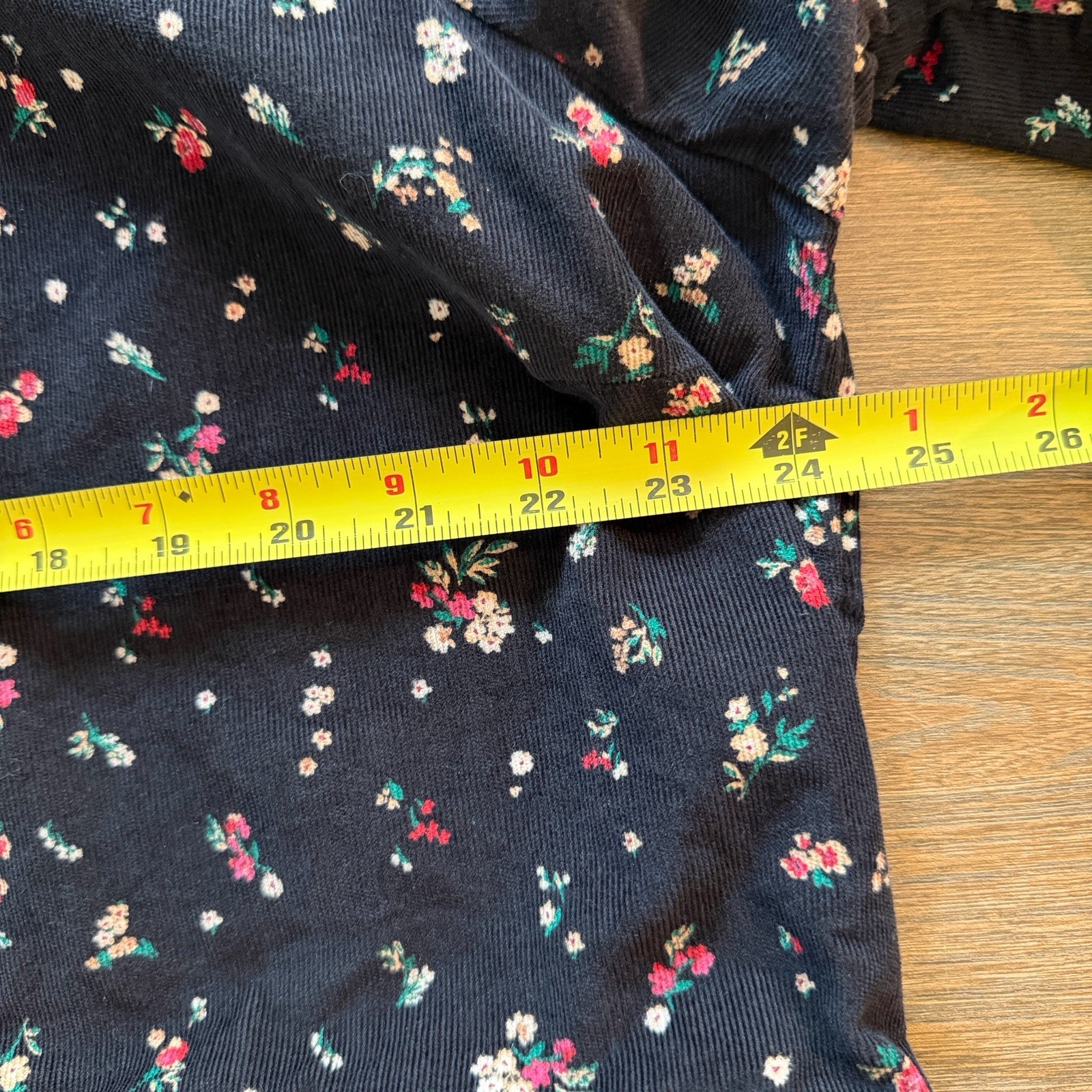 Time and Tru Women’s 2XL Plus Floral Corduroy Fall dress Brown Boho
