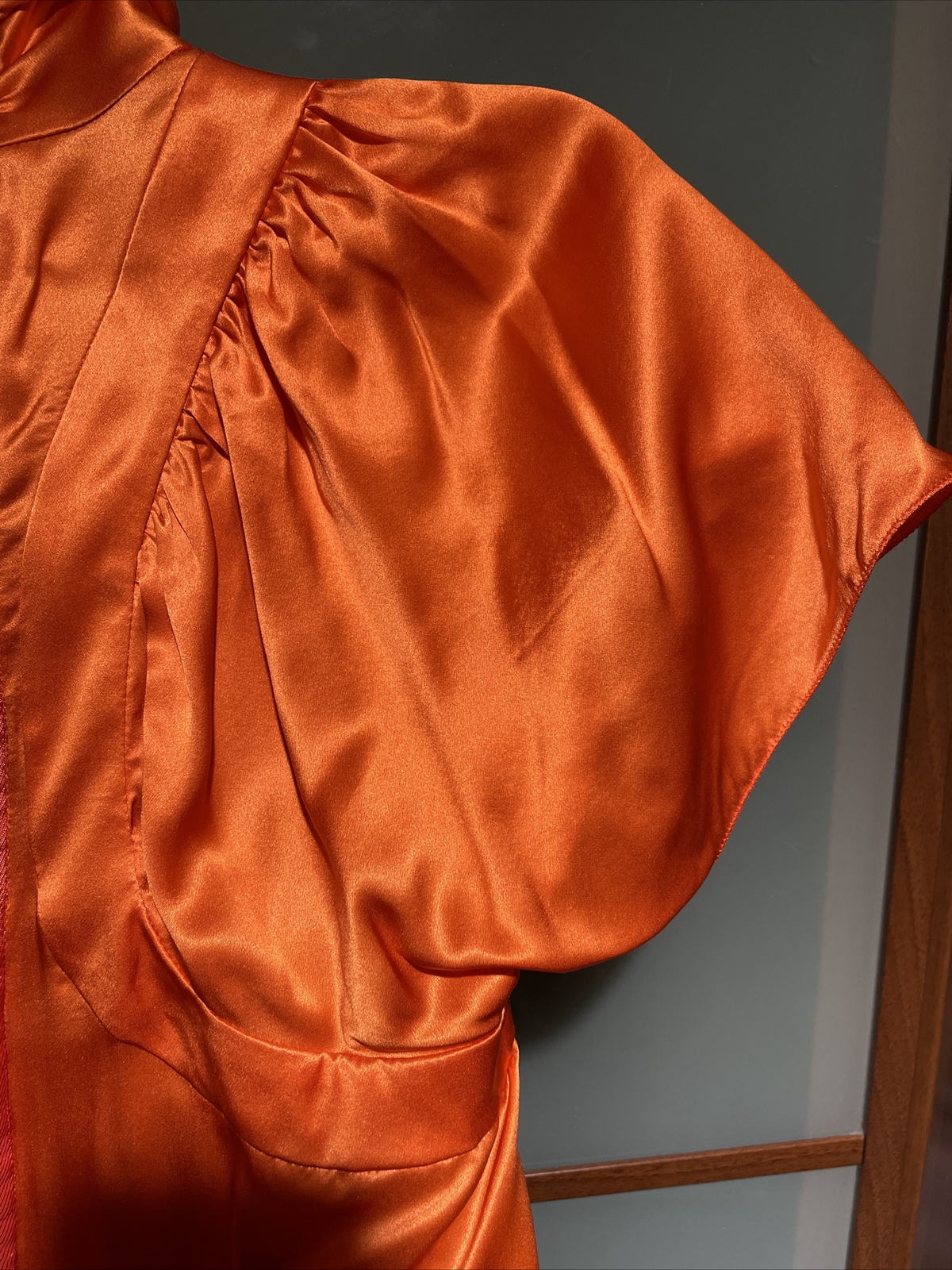 PRADA Vintage Fall RTW 2002 Runway 100% Crepe Silk Top Blouse Size US 2 IT 38
