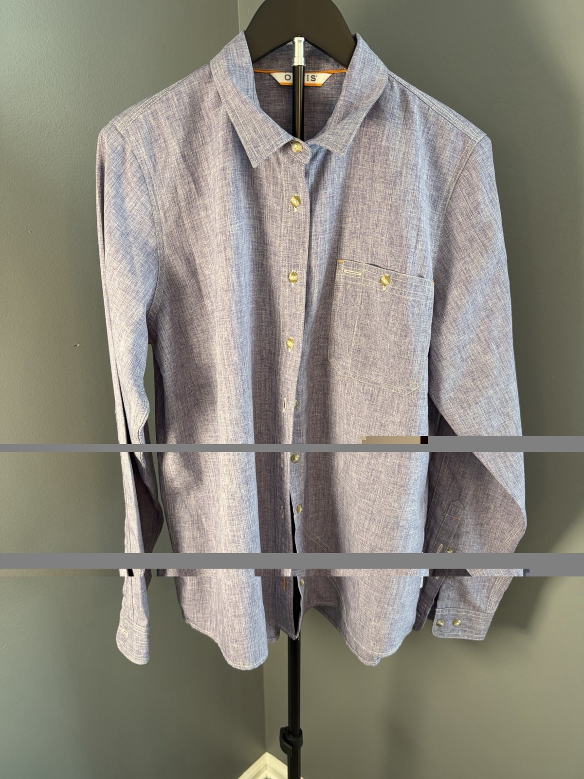Orvis Women’s Tech Chambray Long-Sleeve Work Shirt. Size Large. Active ,Work