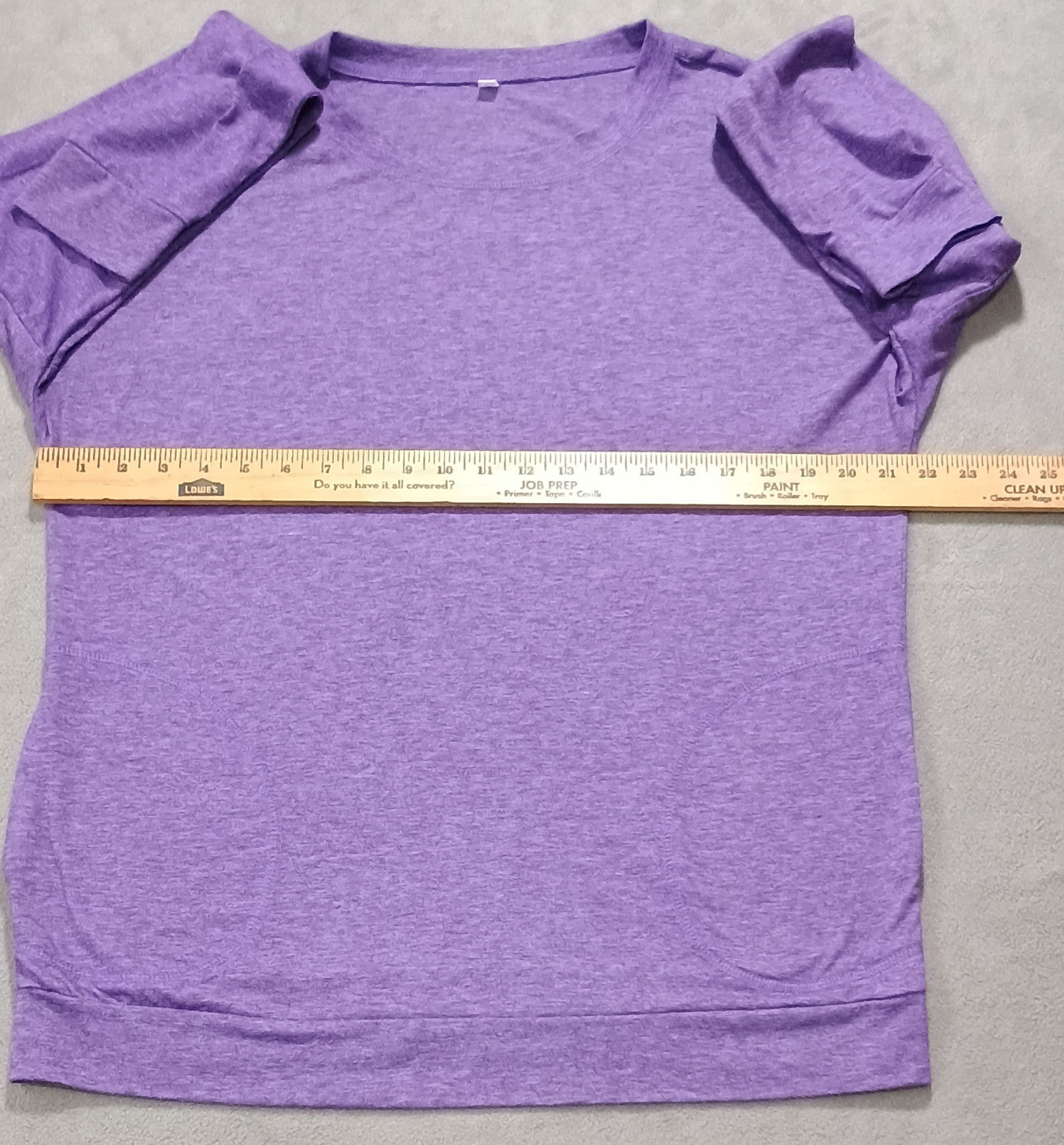 Women’s Lightweight Long Sleeve Pull Over With Pockets Size L Purple