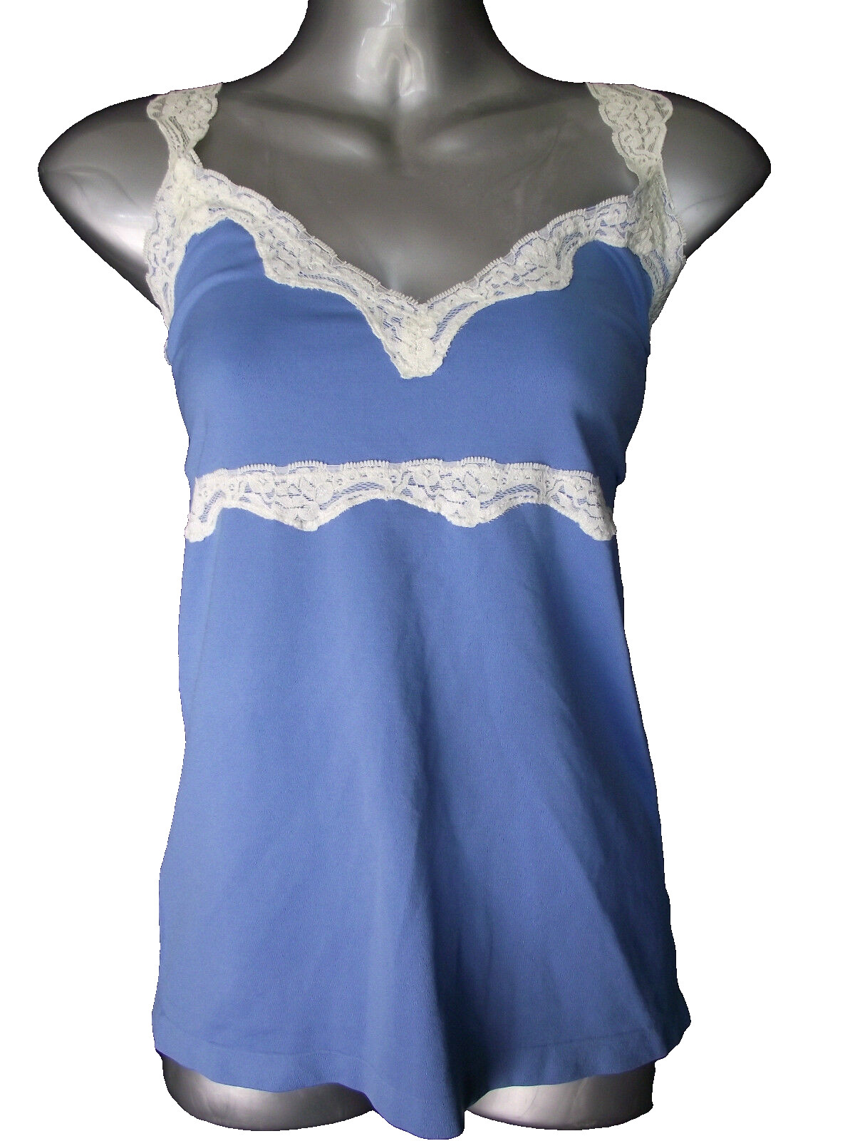 BNWT Womens Sz 16 to 18 Bella B Wear Designer Blue Lace Trim Camisole RRP $50