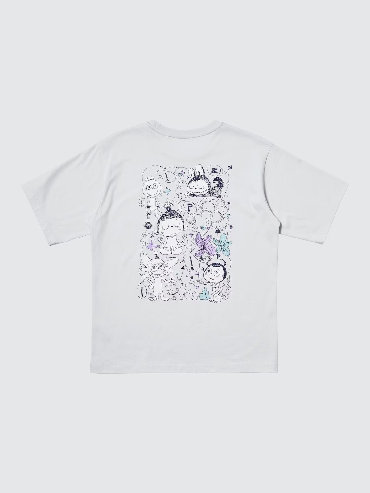 Uniqlo x POP MART UT Graphic T-Shirt THE MONSTERS LABUBU Light Gray New Japan PS