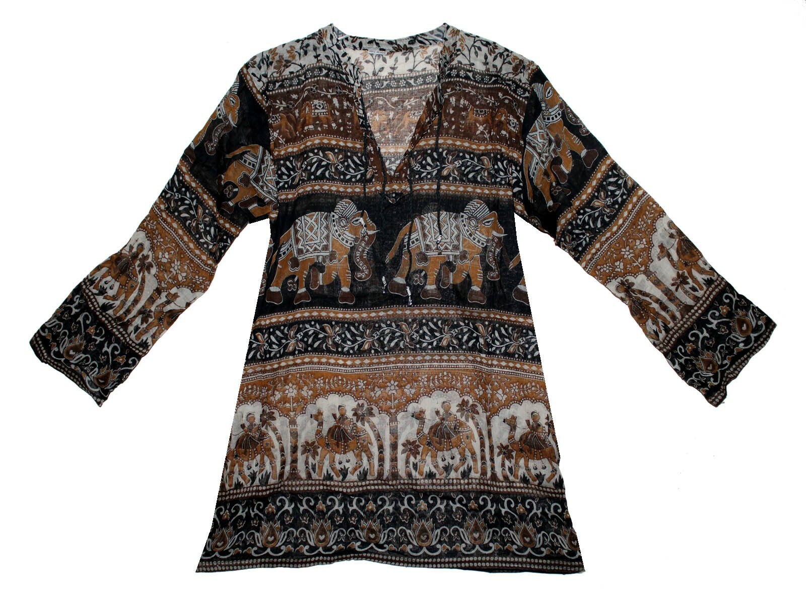 Indian Ethnic Cotton Top Tunic Blouse For Women Boho Hippie Blusa Vintage Look