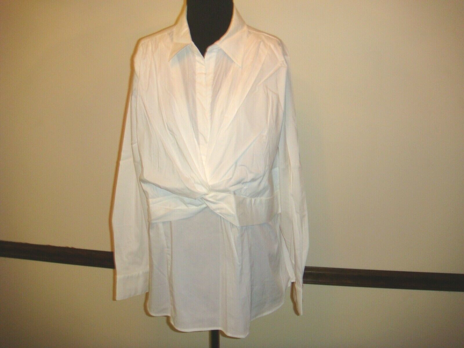 NWT Alfani Women Button Top Twist-Front Blouse Shirt Career Casual Size 18W