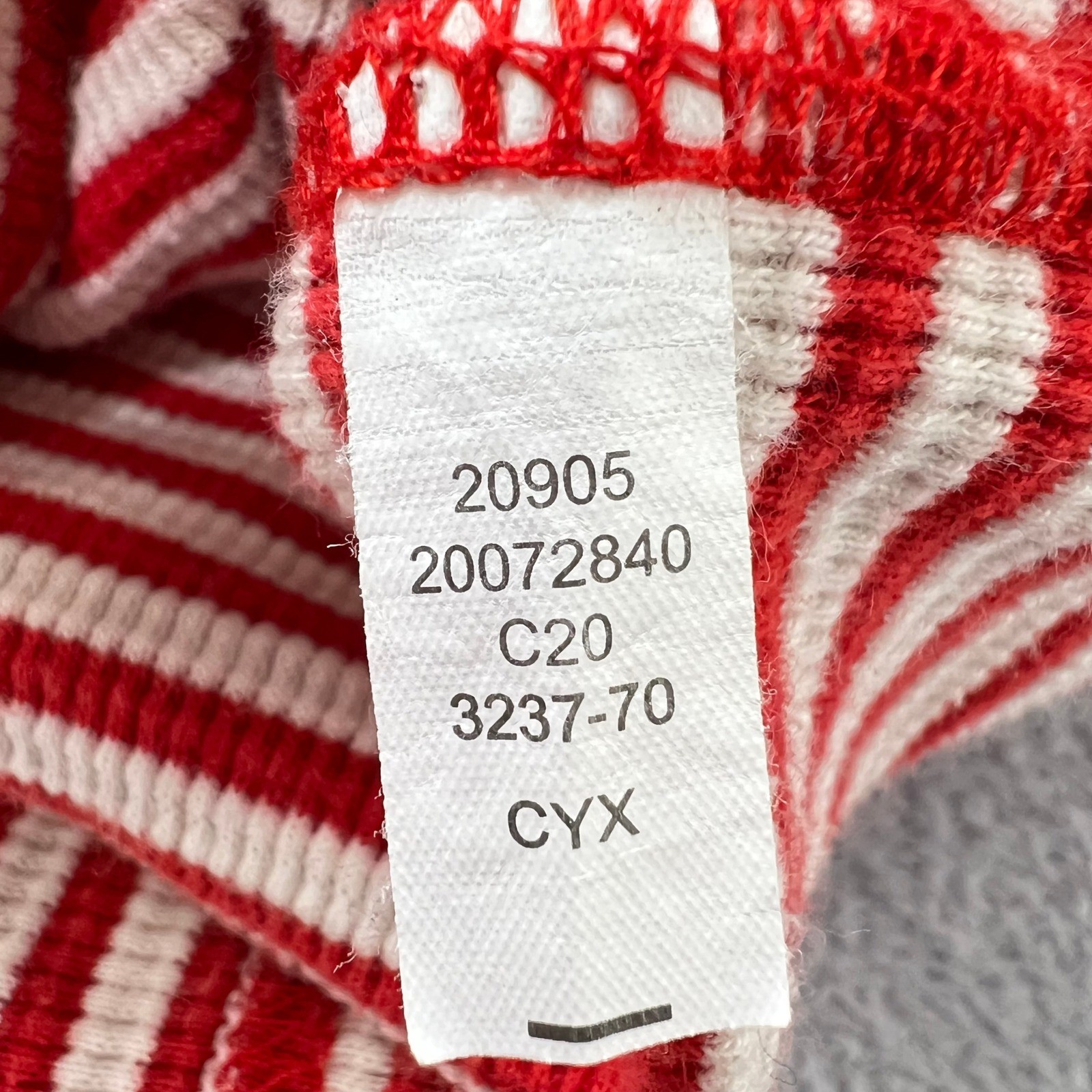 Duluth Trading Co Winter Waffle Crewneck Thermal Shirt Large L Red White Striped