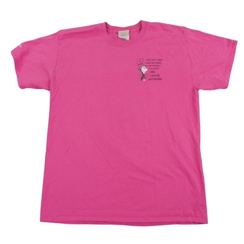 Dr Seuss Breast Cancer Awareness Cure Shirt Shirt Women Large Pink Thing 1 2