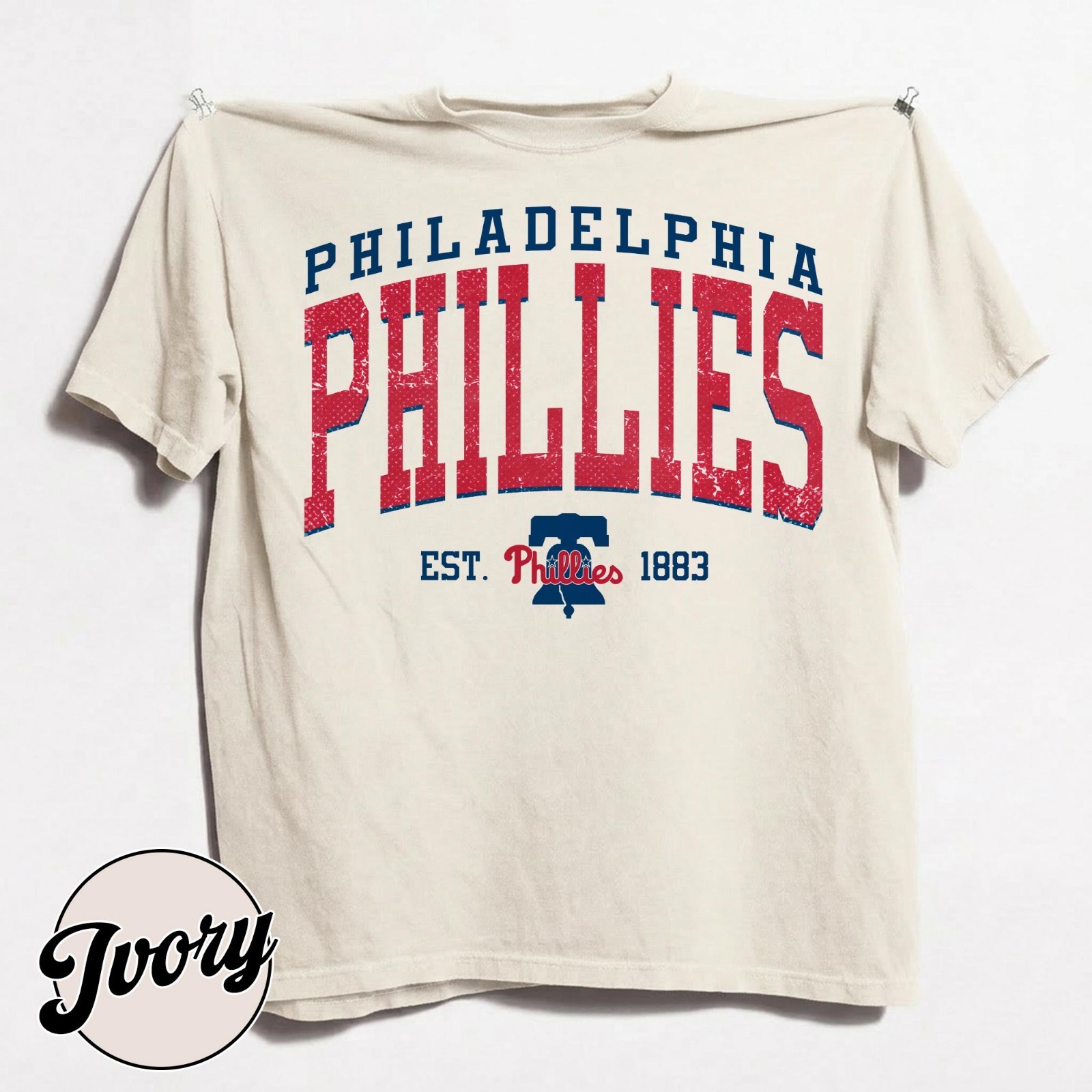 Vintage 90s Philadelphia Phillies Est 1883 Baseball Comfort Color Shirt