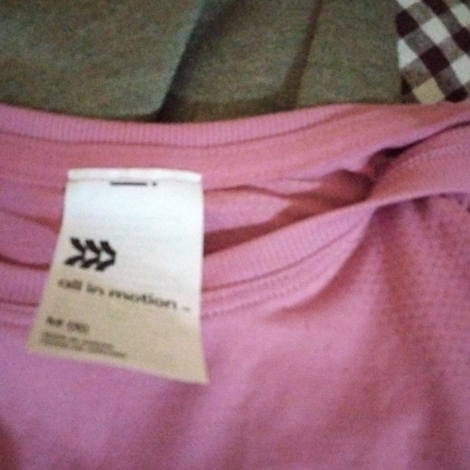 call in revolution Women’s Pink Long Sleeve Cotton Crew Neck Top Size M