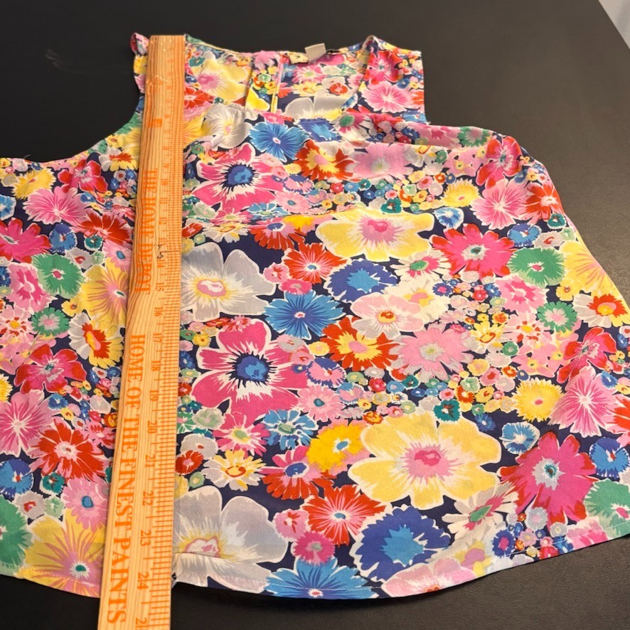 twentyone Womens 100% Silk Multicolor Floral Sleeveless Back Zip Blouse sz Large