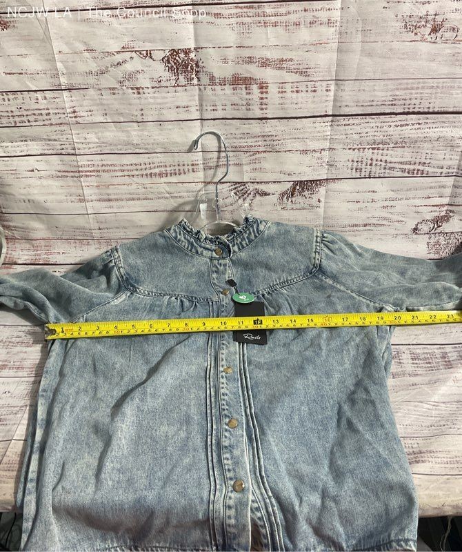 NWT RAILS Alanna Denim Blouse Antique Indigo Women’s Size XS