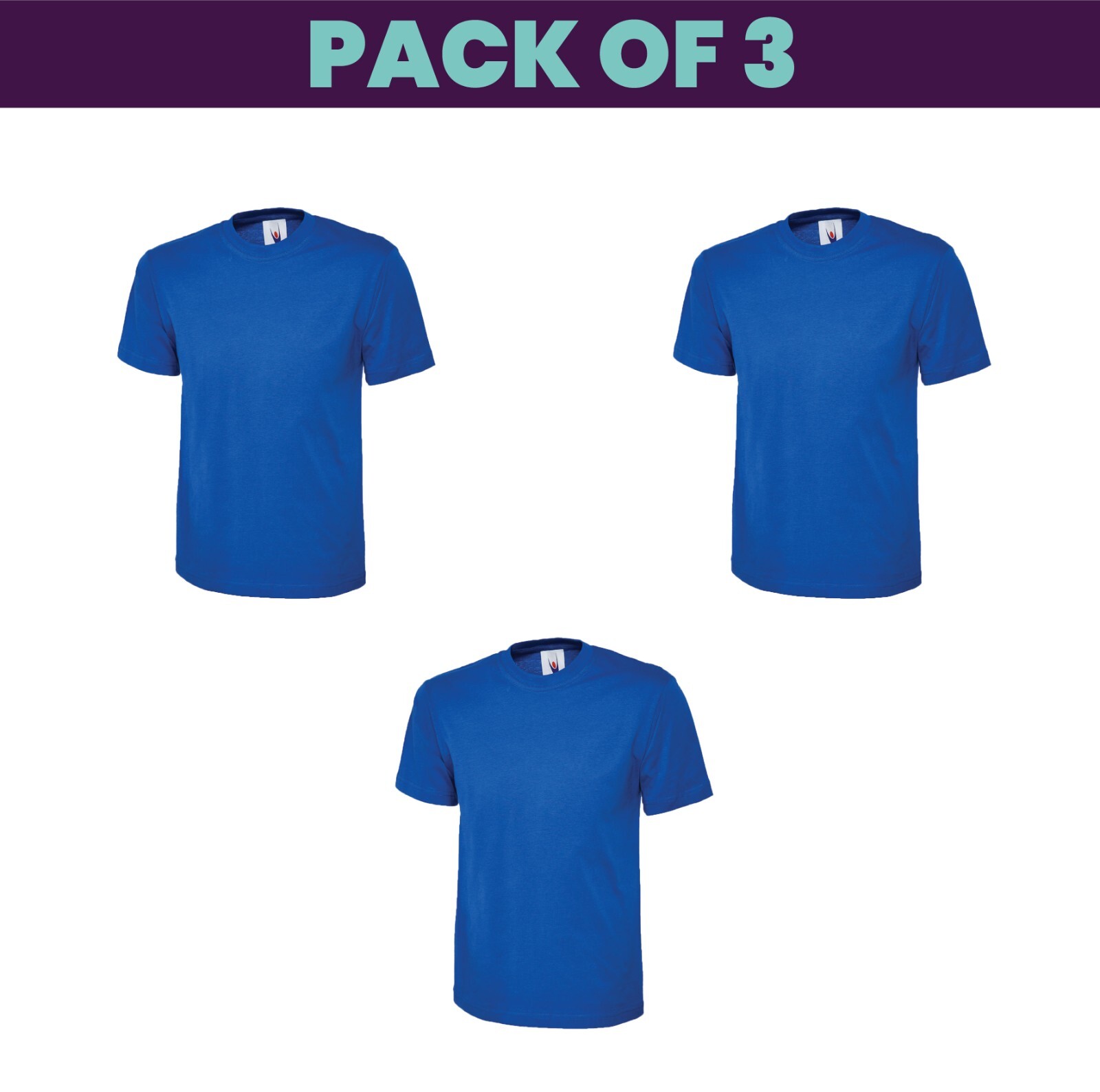 Pack 5 & 3 Uneek Classic T-Shirt Plain Casual Wear stag do hen Unisex UC301