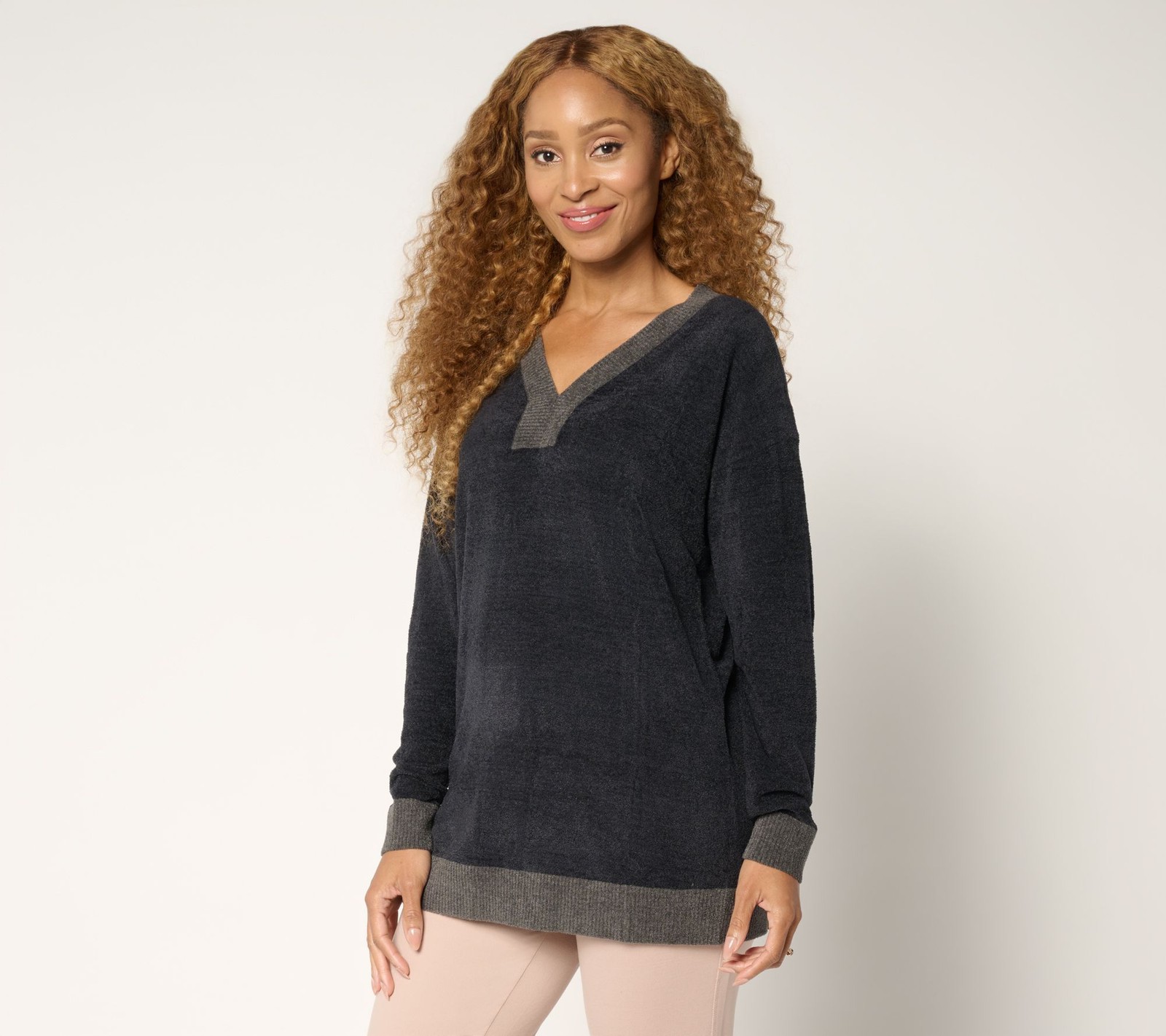 Gloria Vanderbilt Women’s Top Sz XL Reg. CozyChic Ultra Lite Color Black A694347