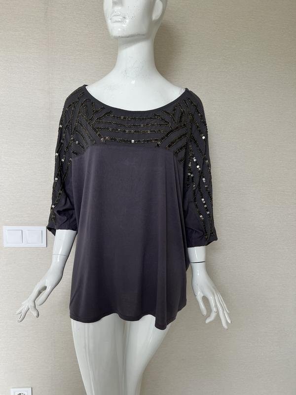 Women Monsoon shirt grey viscose 46/3XL