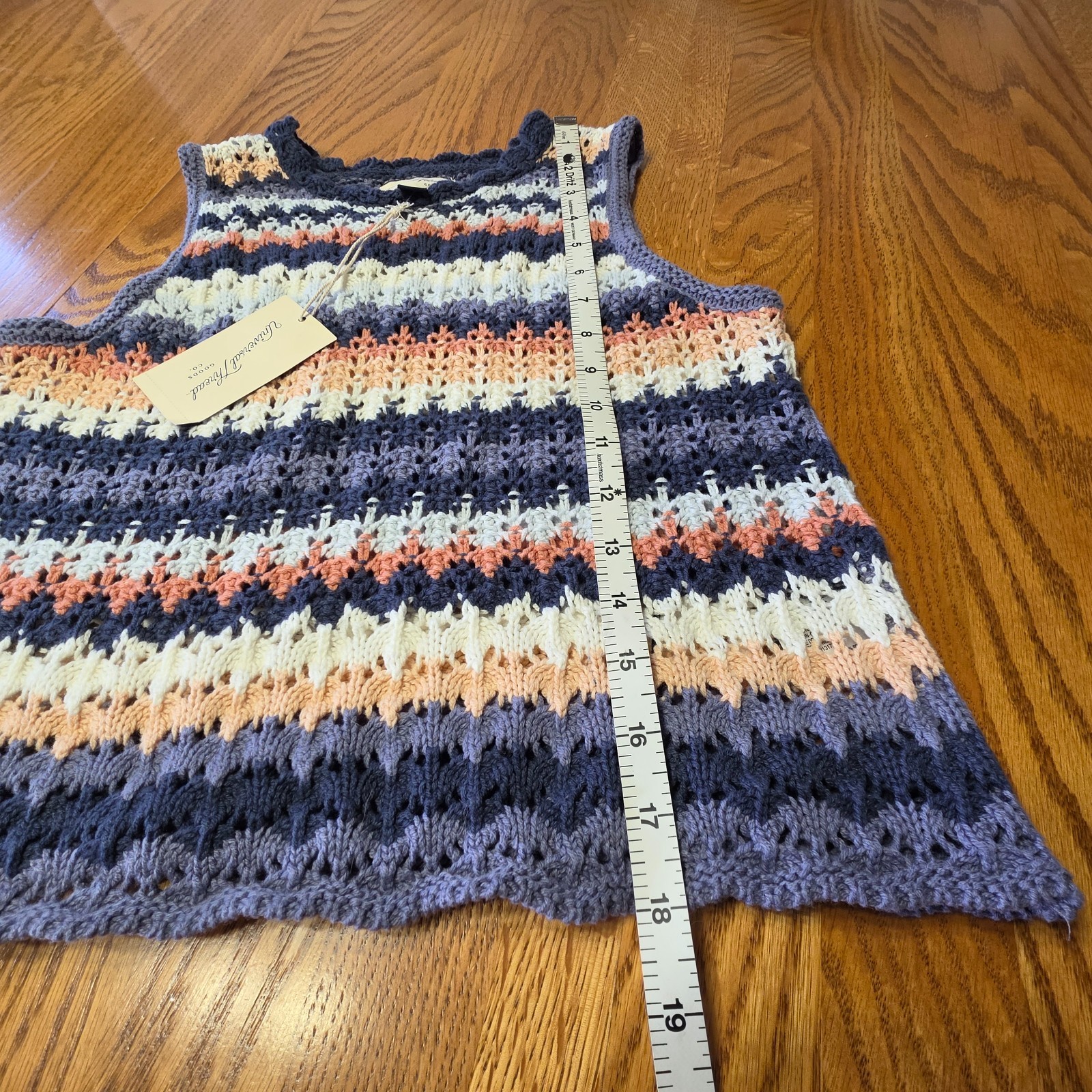 Universal Thread Openwork knit Crochet Sweater Tank Top Multicolor Size XS