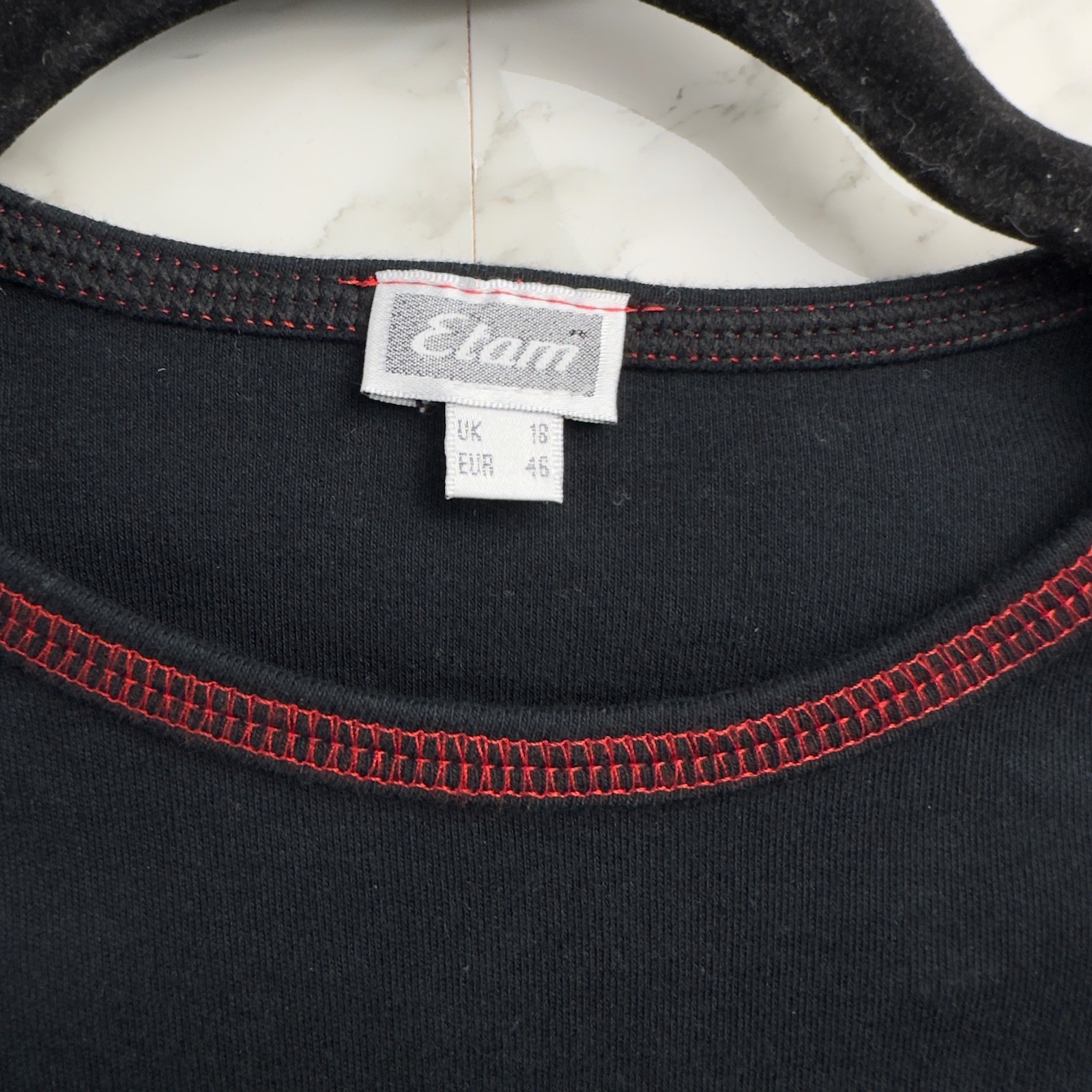 Etam Diamant Cherry Y2K T-shirt Top UK 18 EUR 46 Condition +4/5