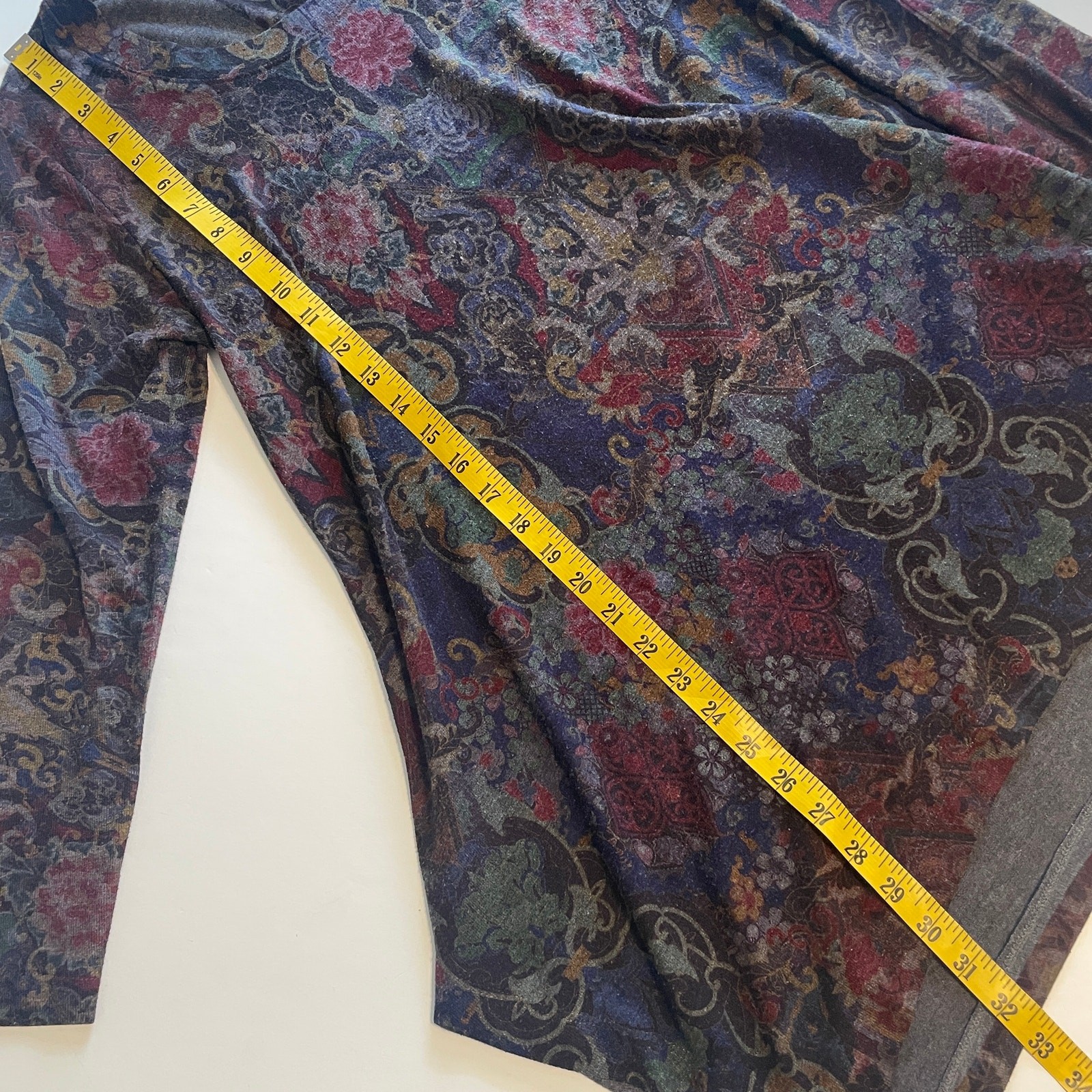 Soft Surroundings Paisley Blast Tunic Womens Size Medium Asymmetrical Casual