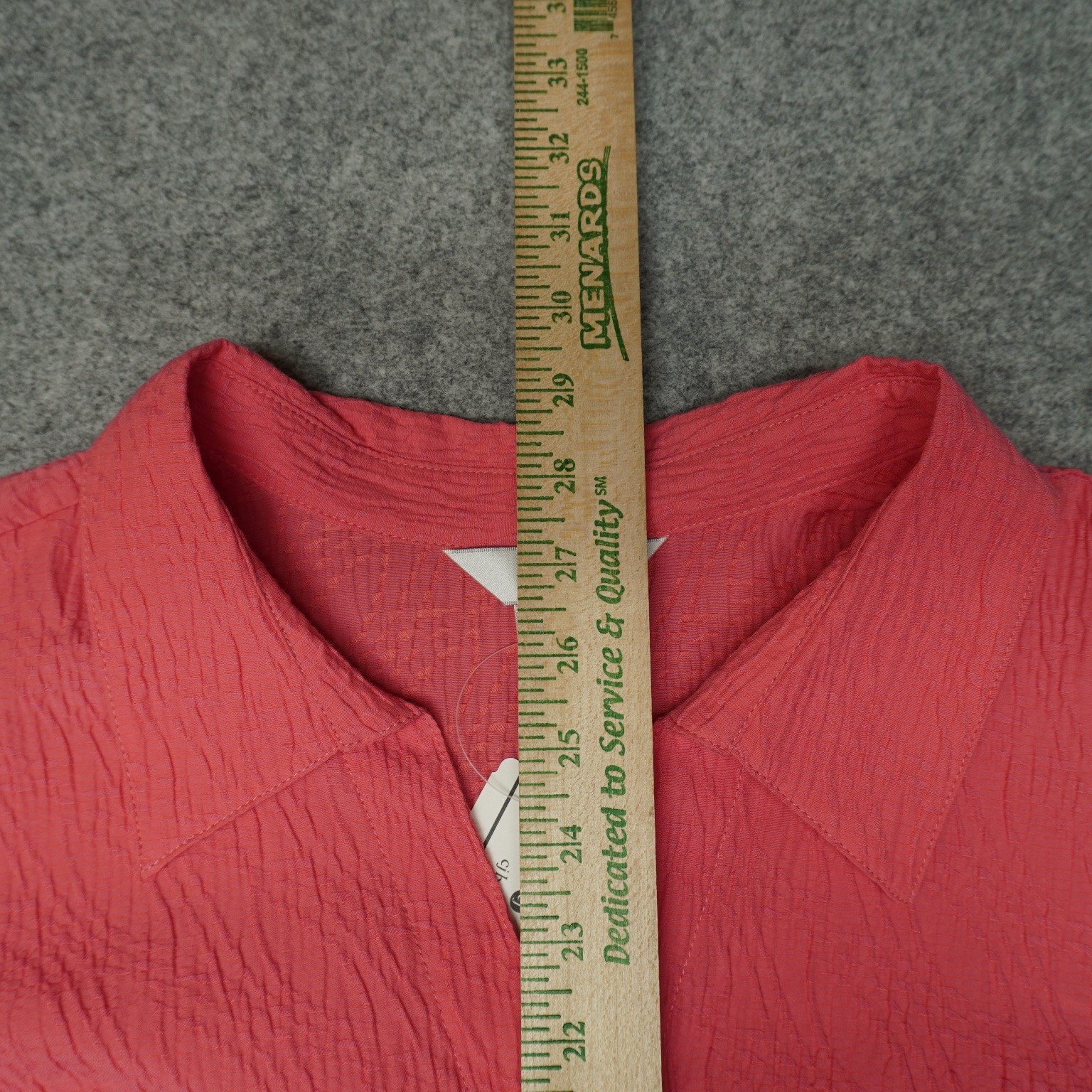 CJ Banks Women’s 3X Coral Button Front Textured Top Cotton Blend New