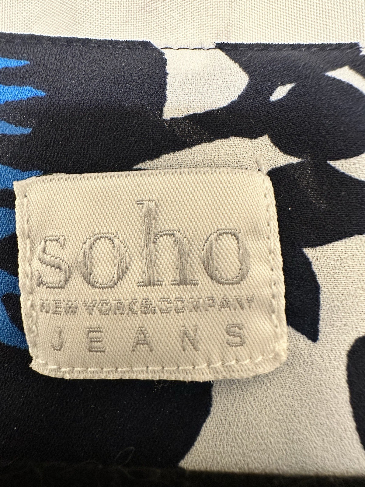 Soho Jeans New York & Company – Floral Blouse 3/4 Scrunch Sleeve – S