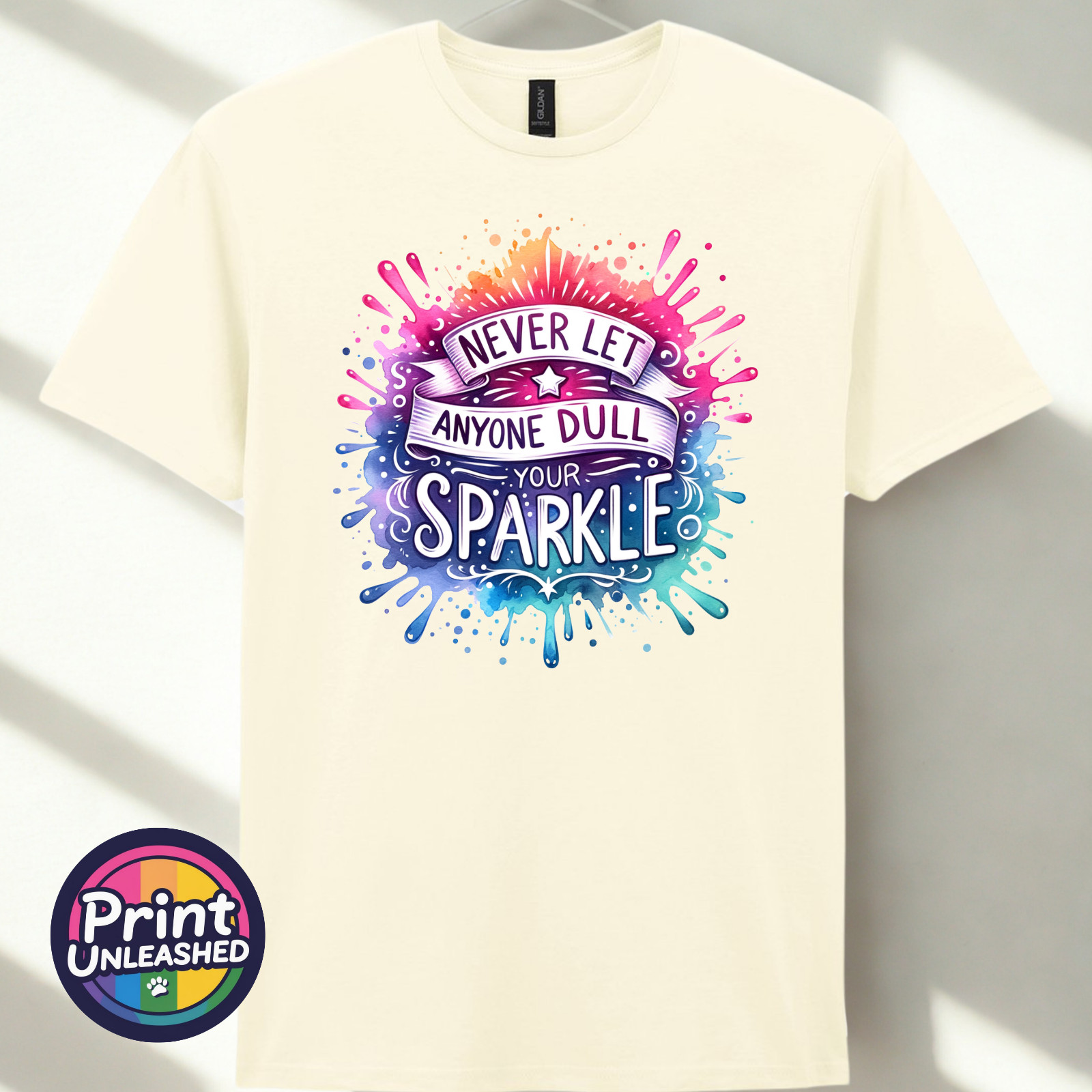 Never Let Anyone Dull Your Sparkle T Shirt Positive Quote Tee Motivational Gift