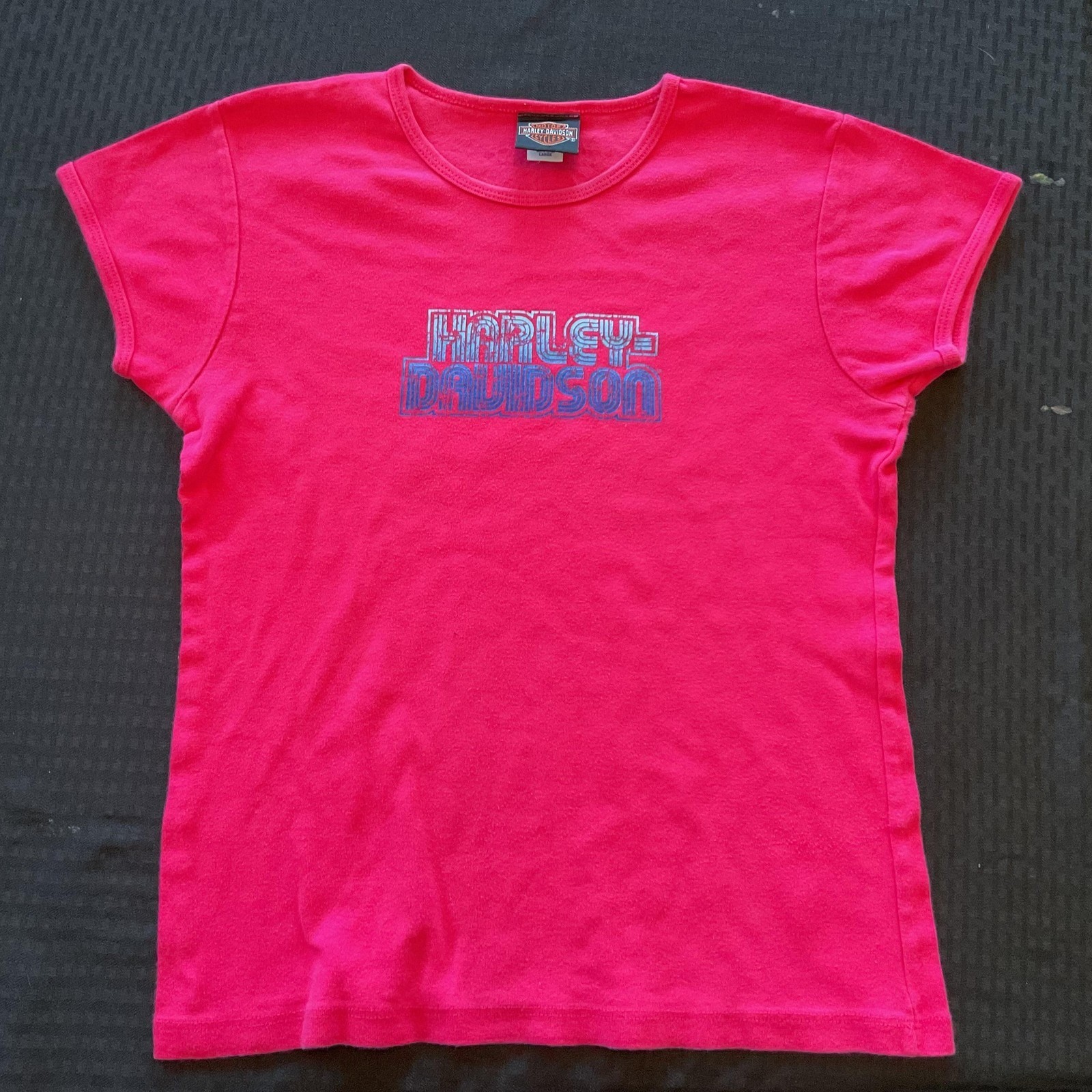 Harley-Davidson Shirt Womens Large Pink Graphic Shepparton Australia Motorcycle